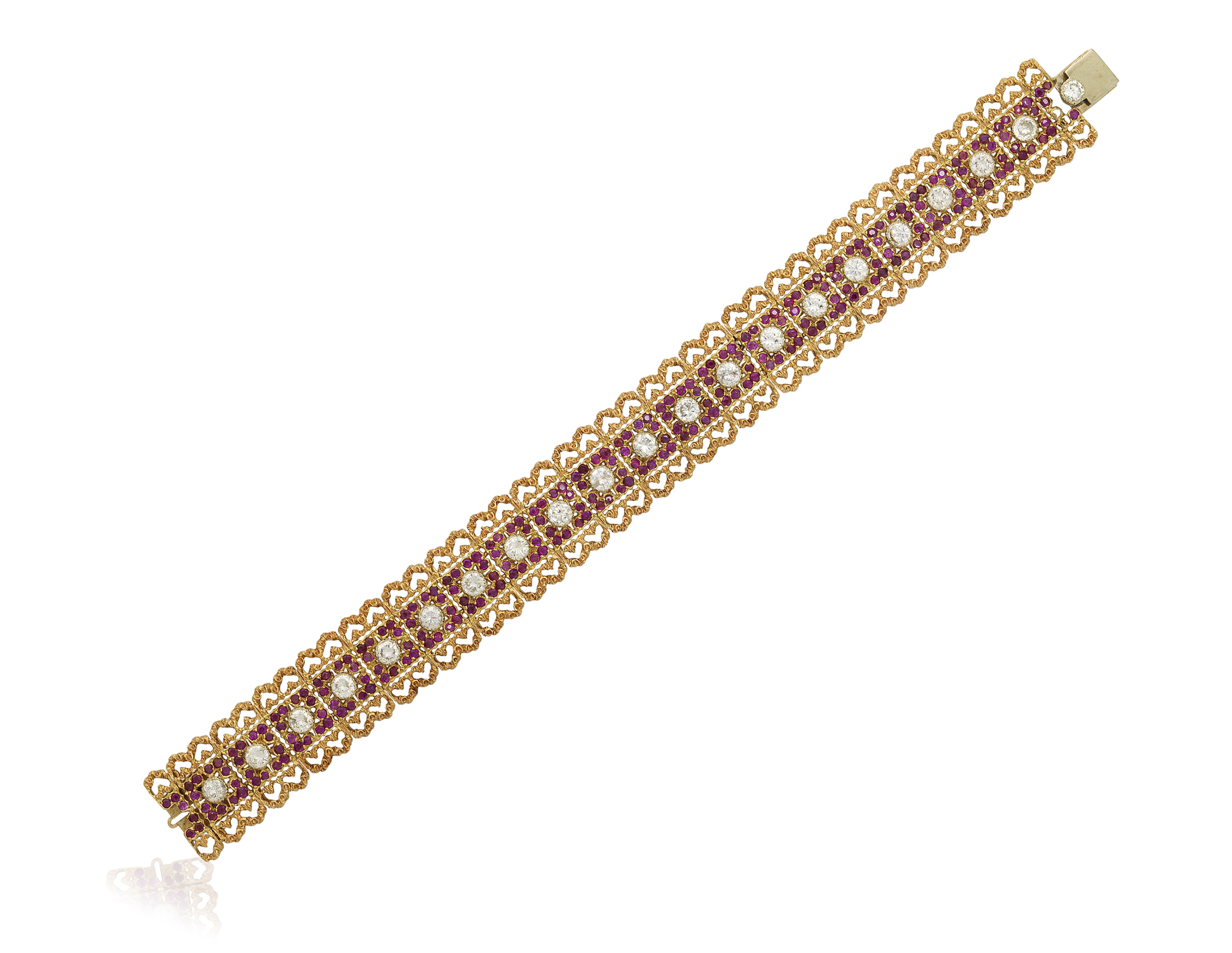 Catalog image of BUCCELLATI RUBY AND DIAMOND BRACELET