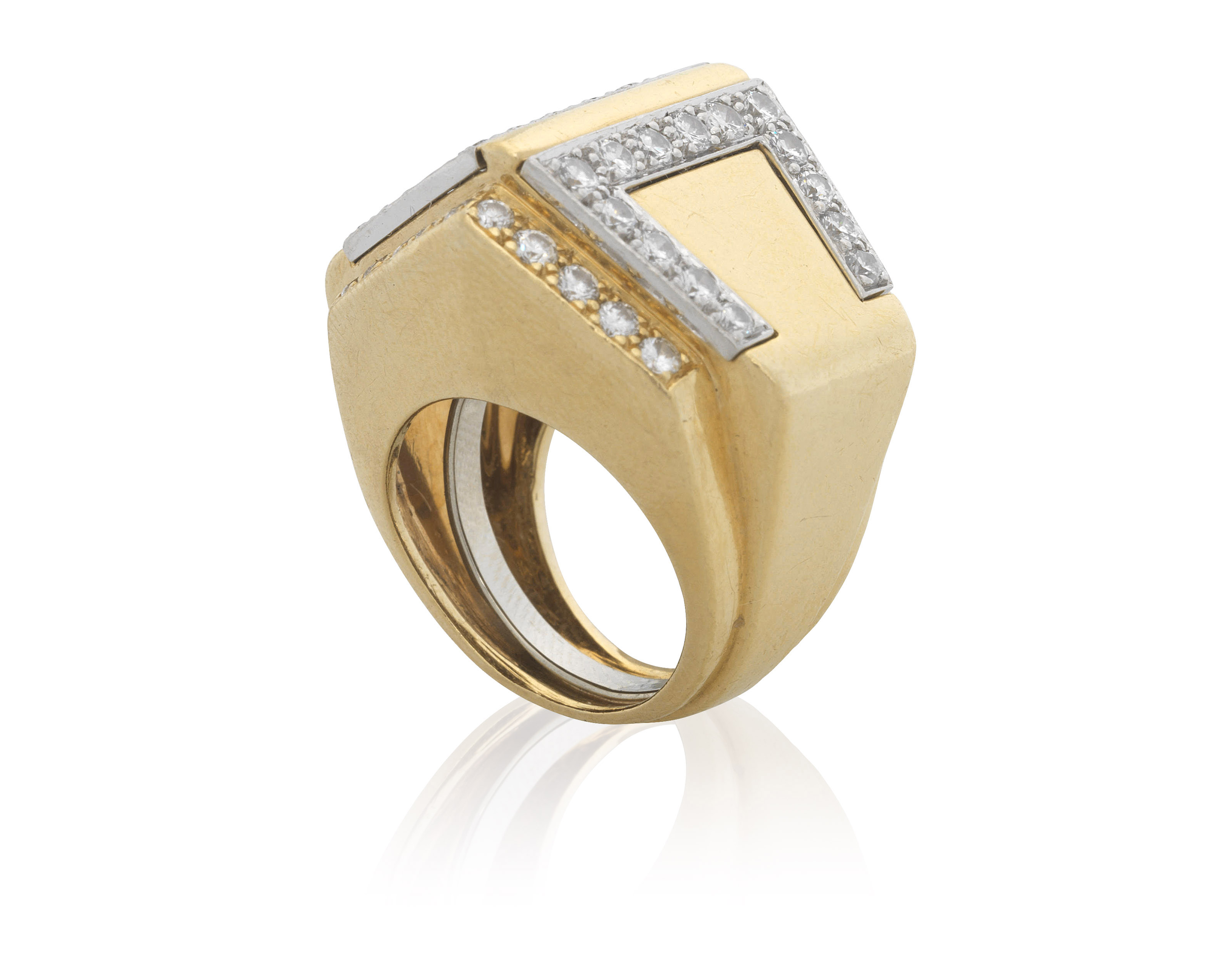 Catalog image of DAVID WEBB GOLD AND DIAMOND RING