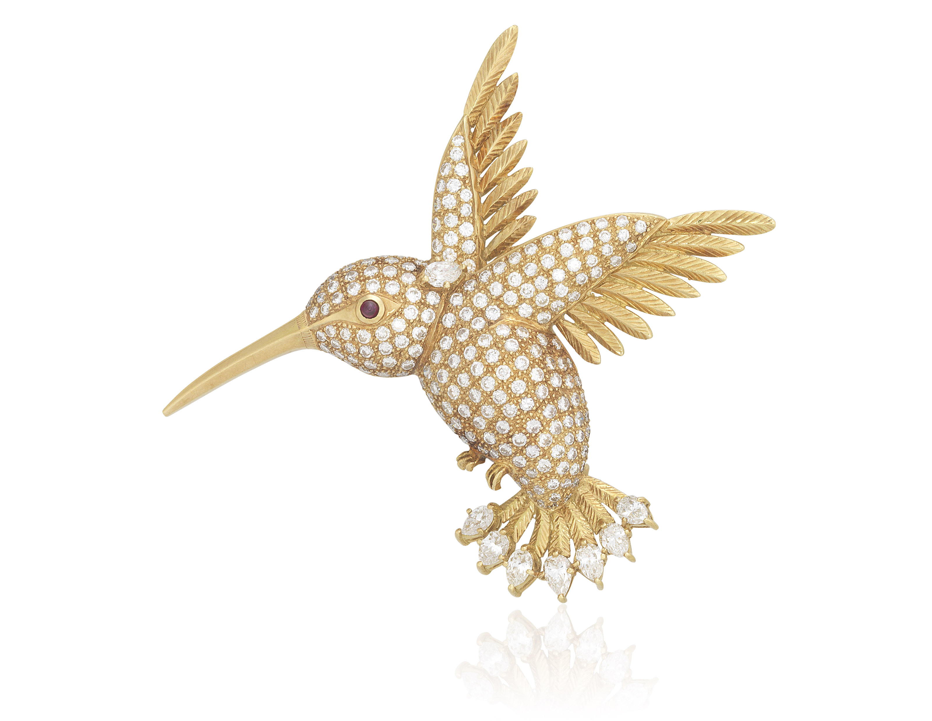 DIAMOND SET BIRD BROOCH, Christie’s