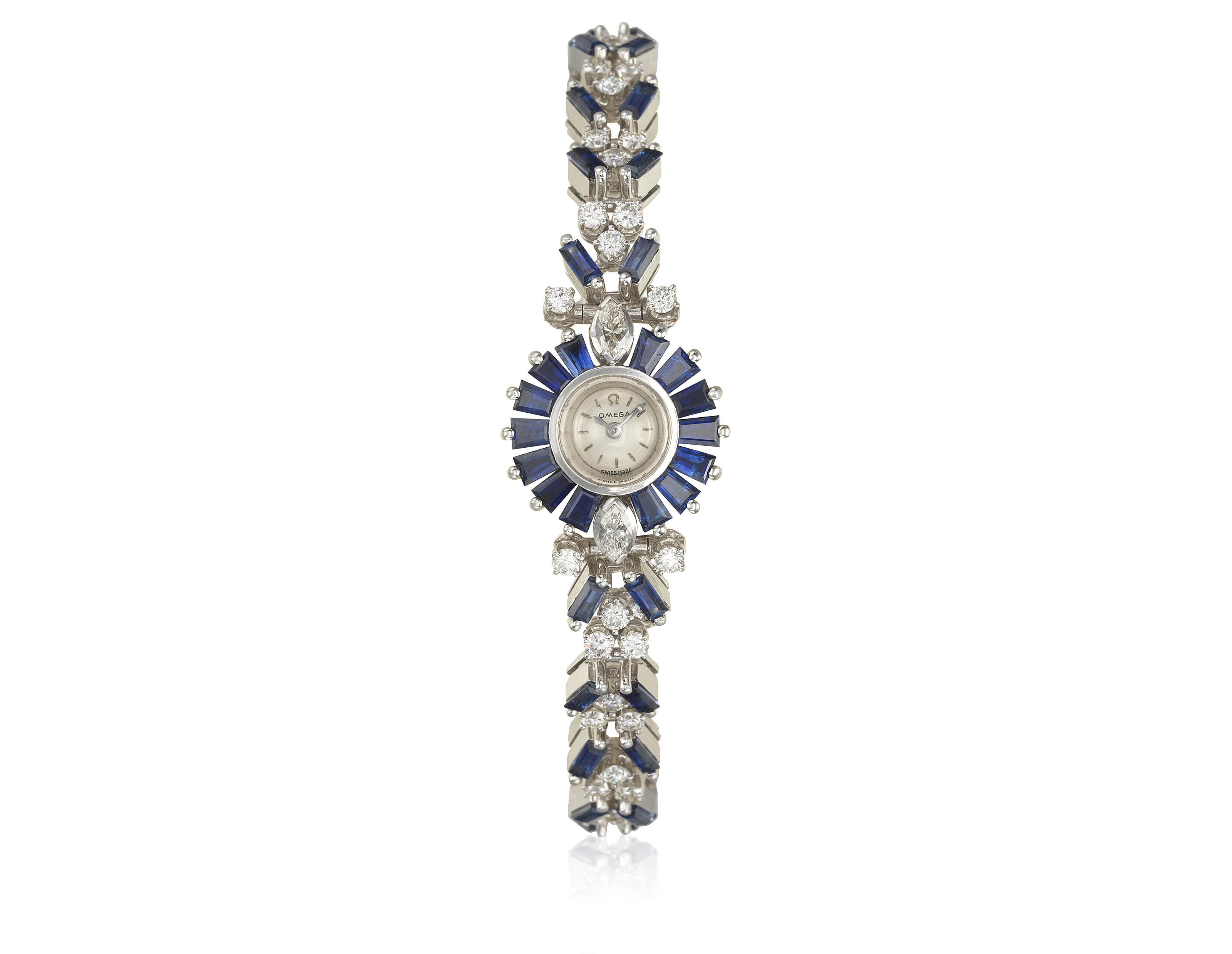 OMEGA DIAMOND AND SAPPHIRE WATCH, Christie’s