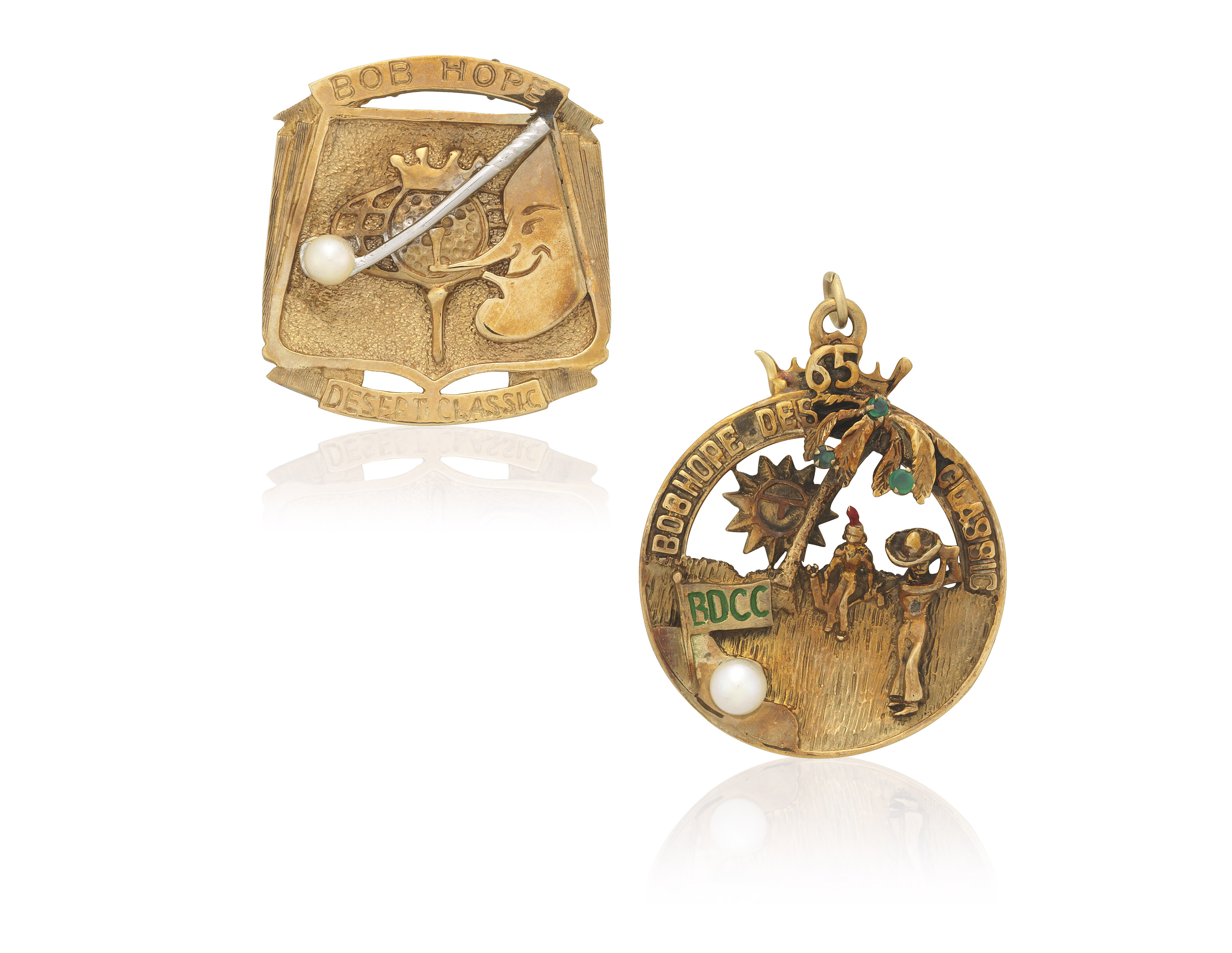 GROUP OF 'BOB HOPE DESERT CLASSIC' GOLD PENDANTS, Christie’s
