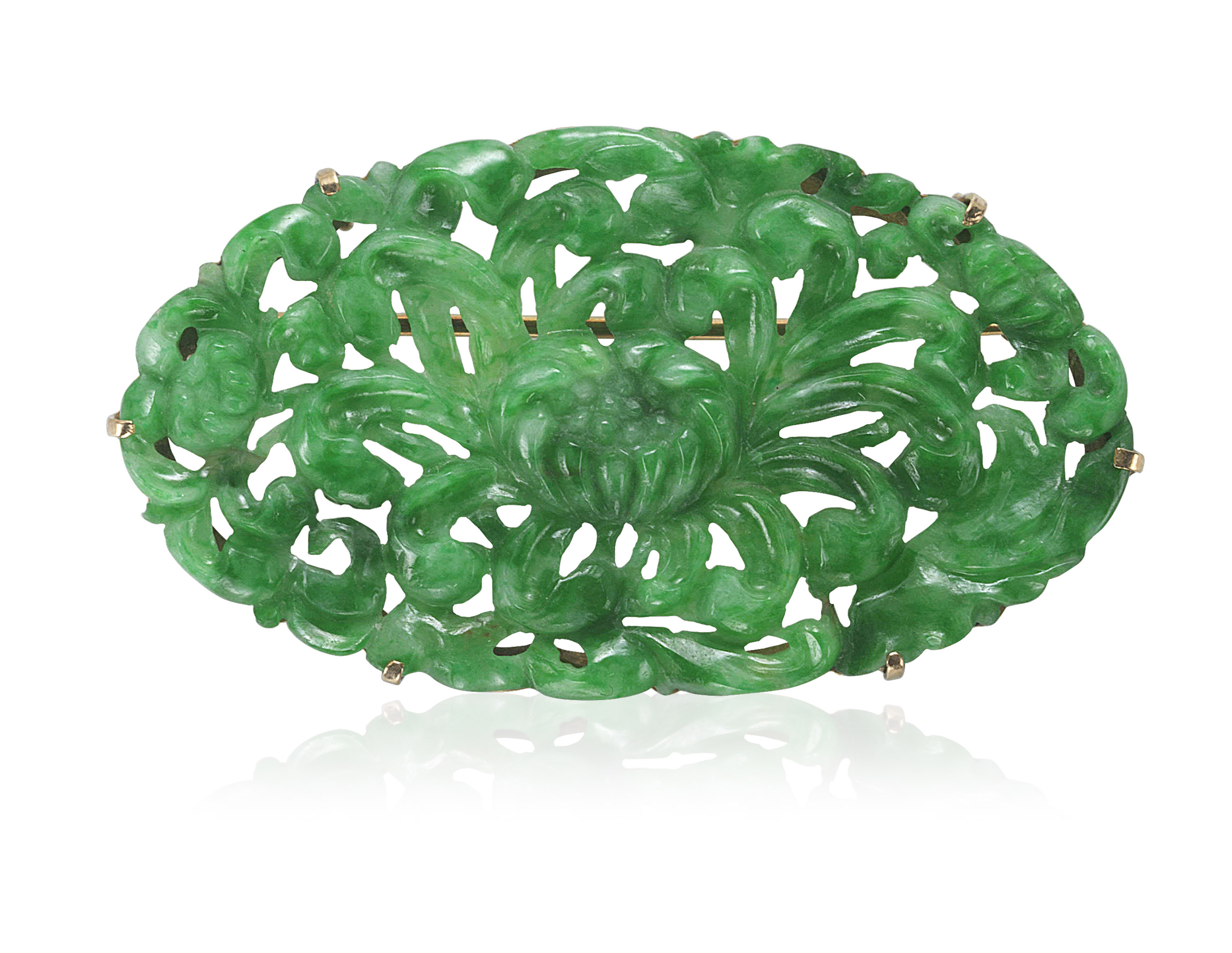 CARVED JADE BROOCH, | Christie’s