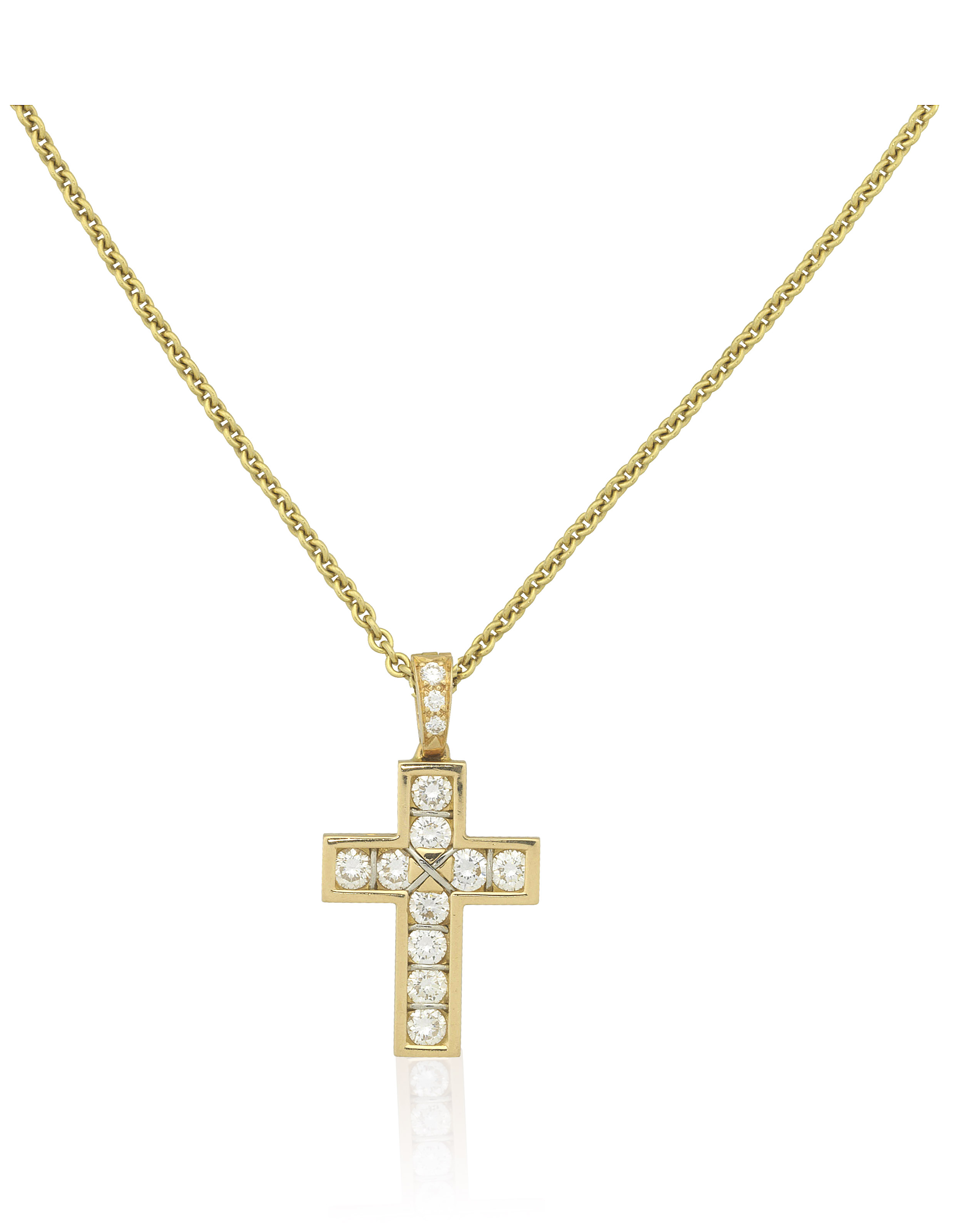 CARTIER DIAMOND CROSS PENDANT, | Christie's