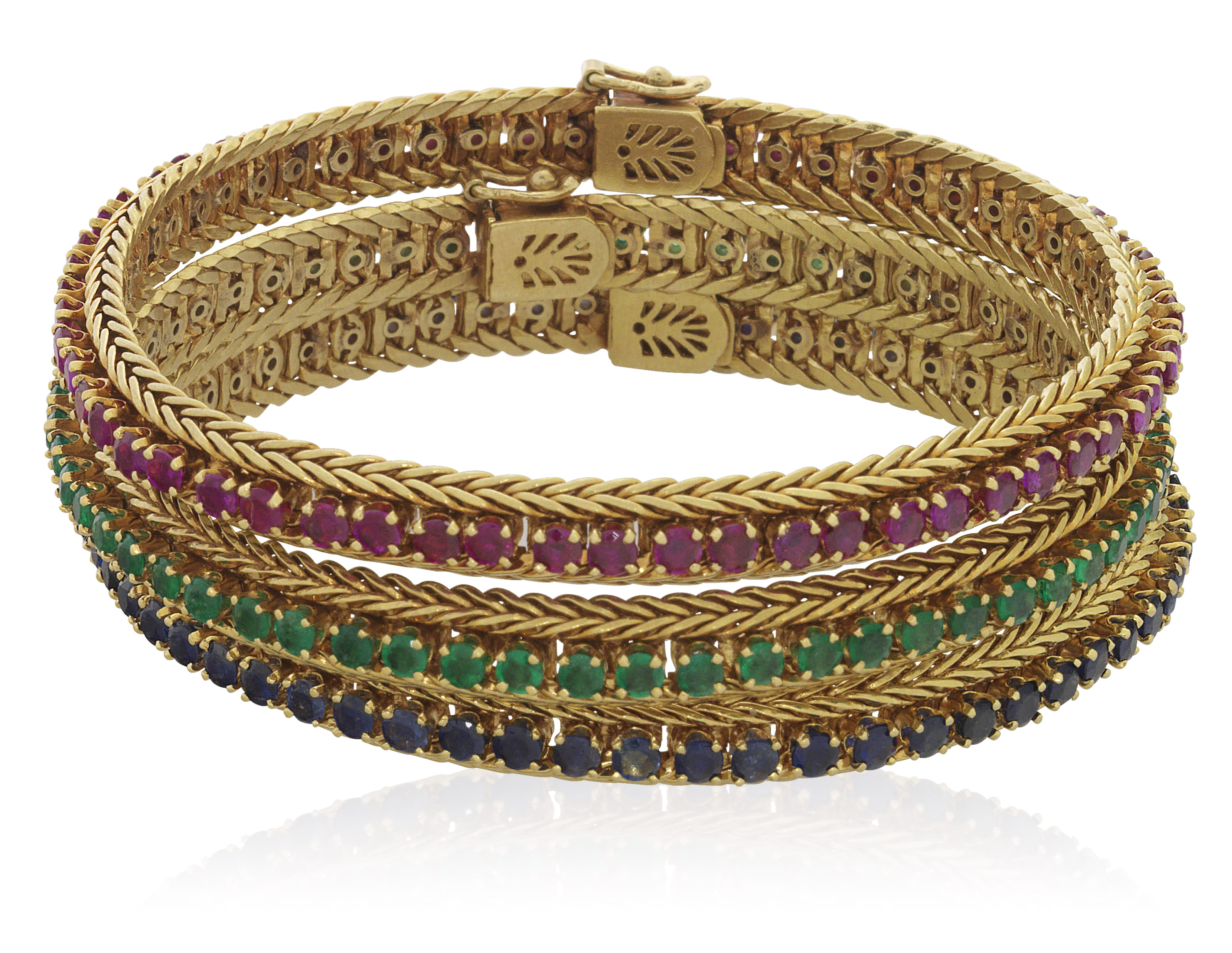 Ruby And Sapphire Bracelets