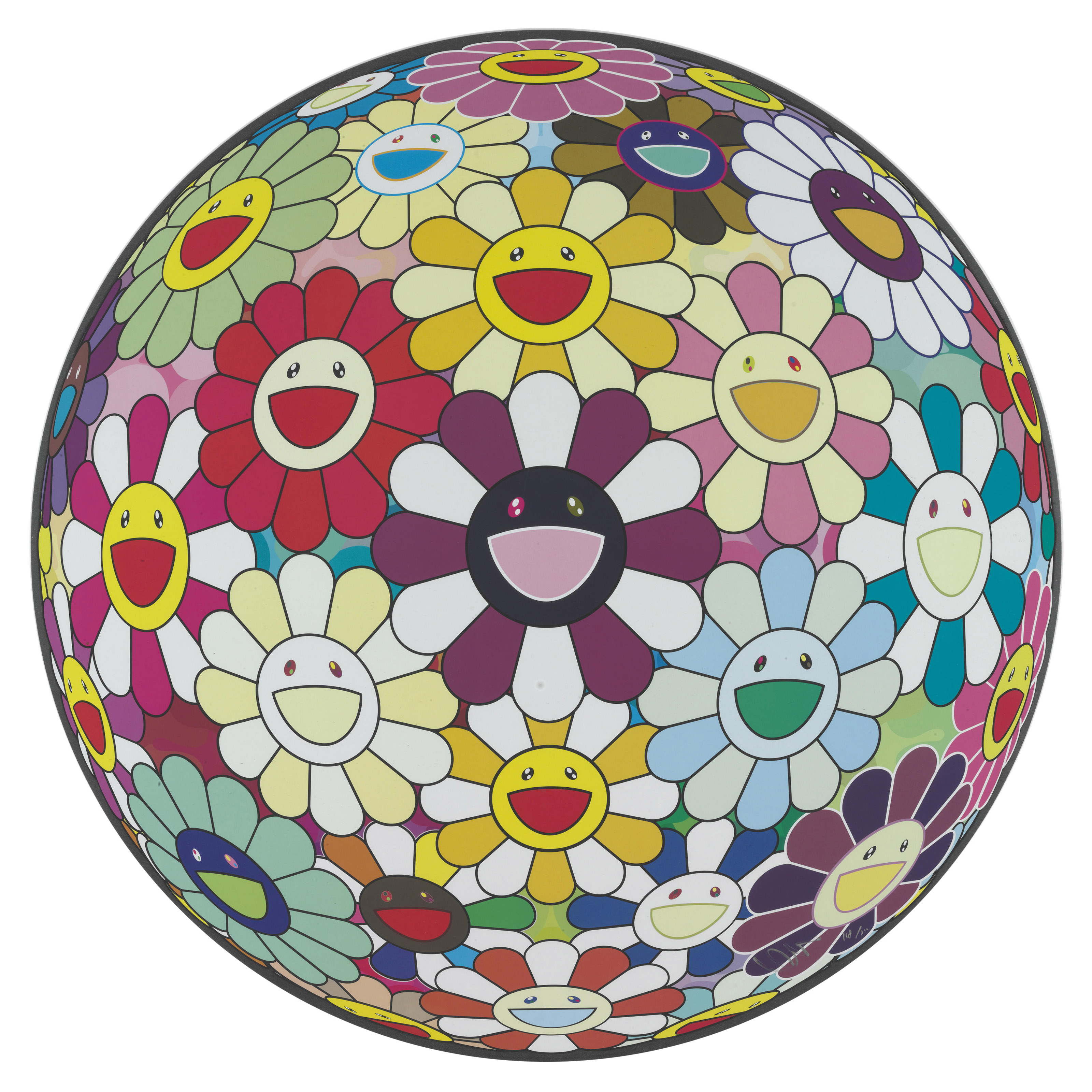 no.110 縞模様のウッドとFlower ballのゴムブレス TAKASHI MURAKAMI (JAPAN, B. 1962), Flowerball Series | Christie's