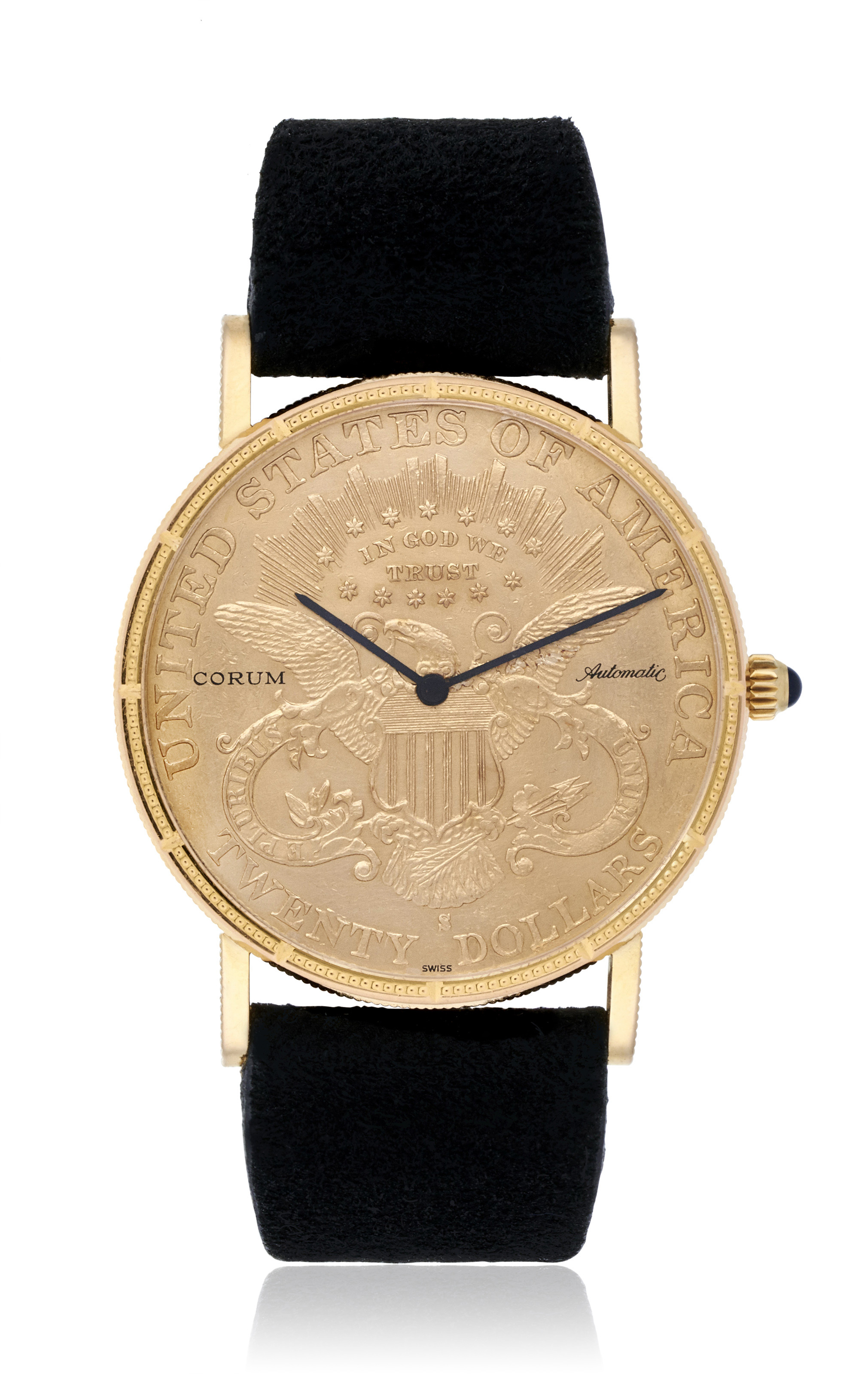 corum coin watch hunter case