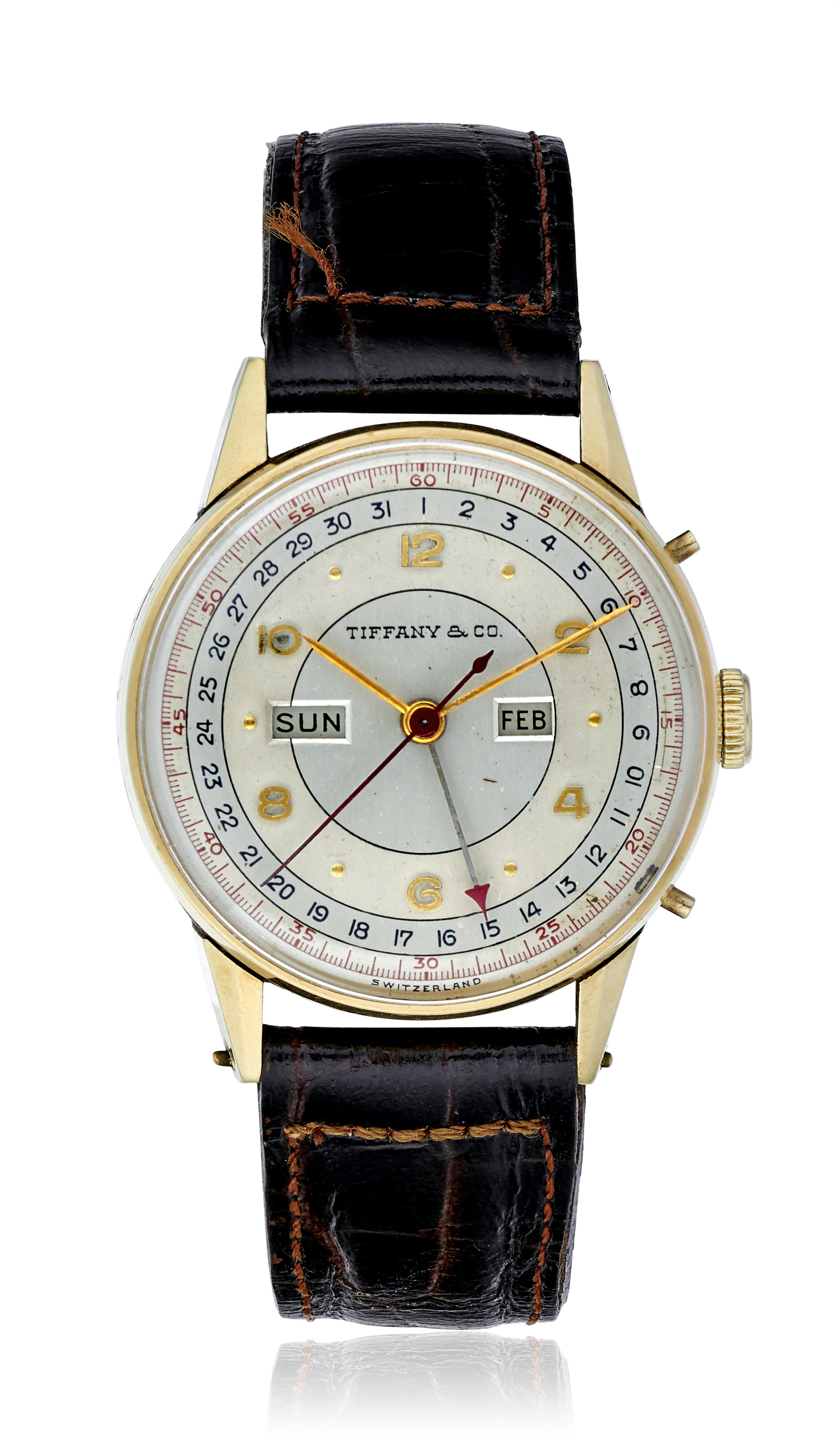 TIFFANY CO MOVADO, FULL CALENDAR WRISTWATCH, 44777