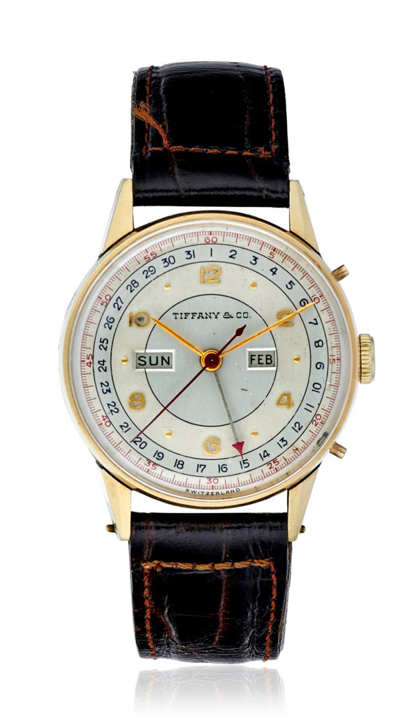 TIFFANY CO MOVADO, FULL CALENDAR WRISTWATCH, 44777