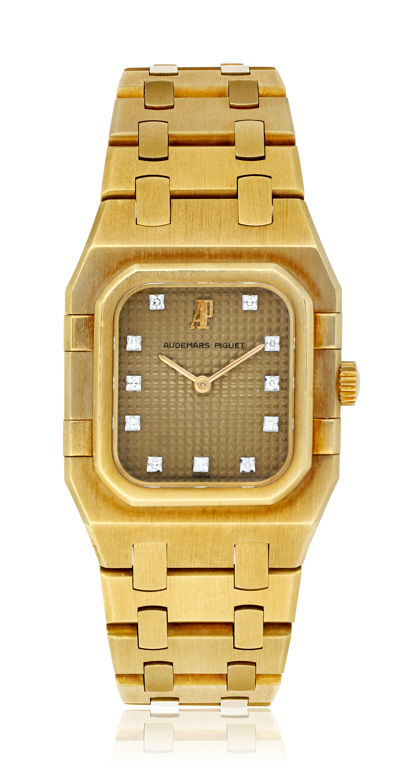 AUDEMARS PIGUET, LADIES RECTANGULAR BRACELET WATCH WITH DIAMONDSET