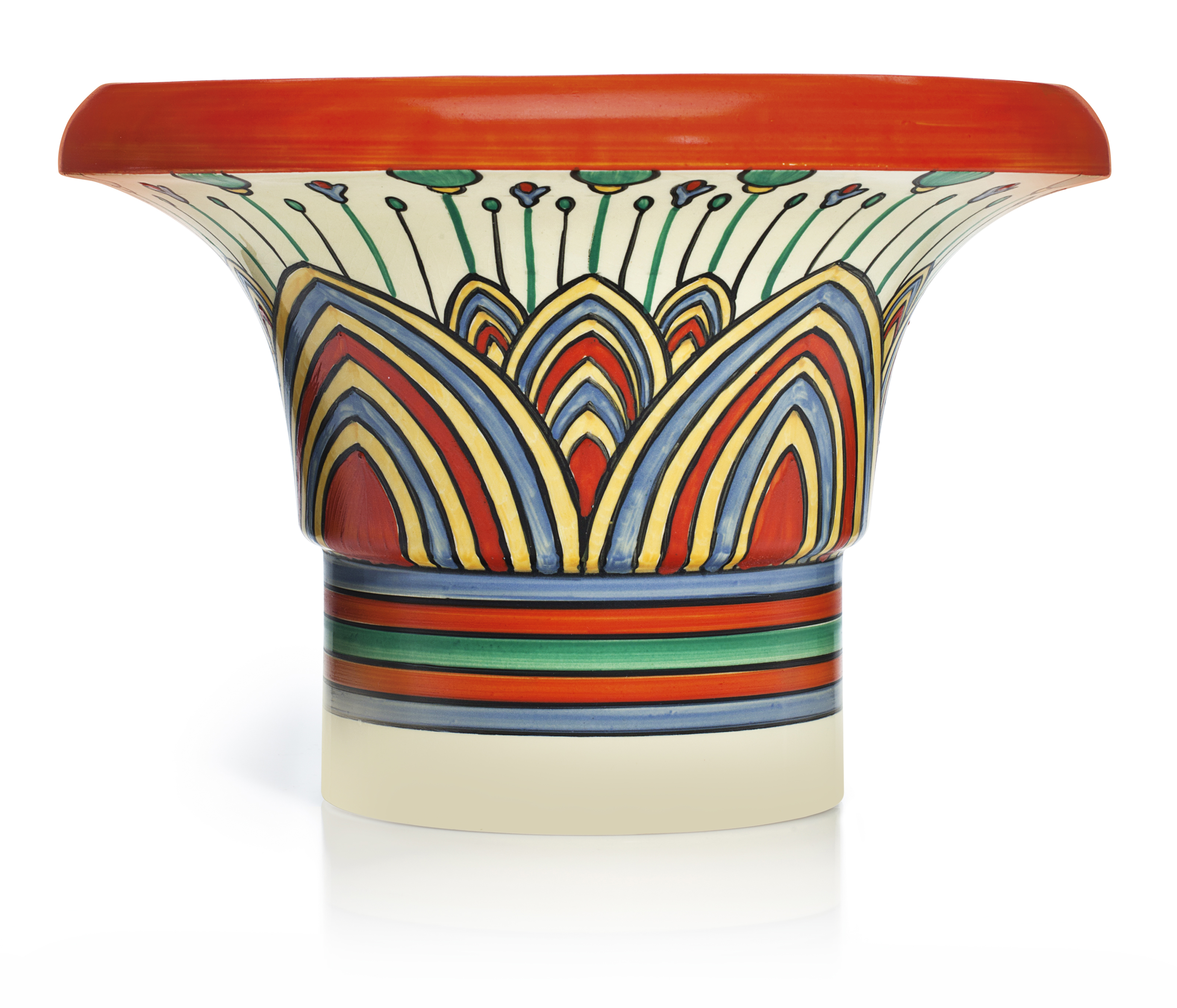 A Clarice Cliff Vase Second Quarter 20th Century Various Black