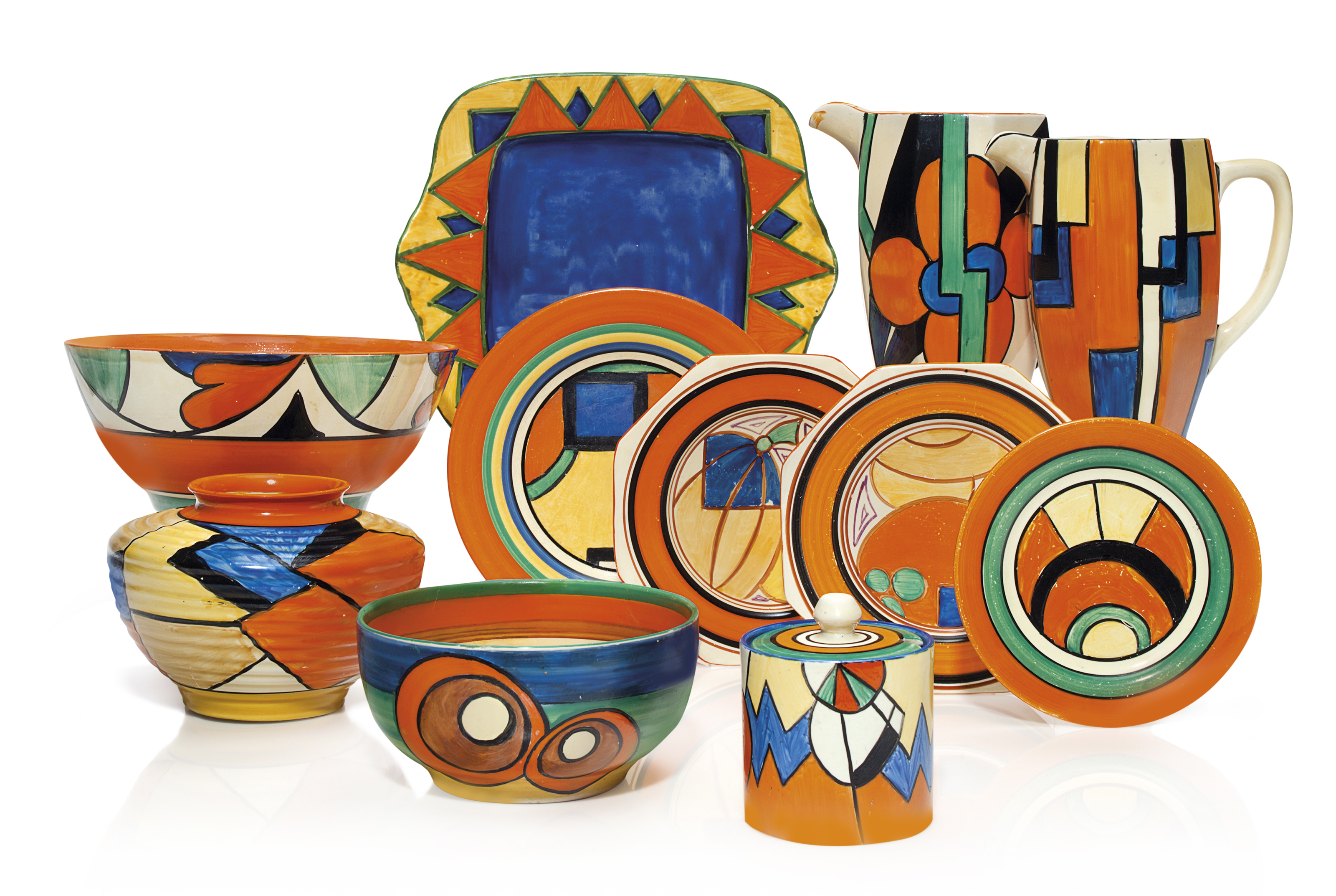 A group of Clarice Cliff tablewares, sold for $3,250 on 25 August 2017 at Christie's Online