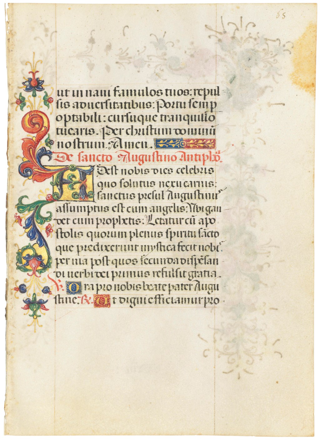 A substantial fragment of a Spanish devotional manuscript, [Spain, c