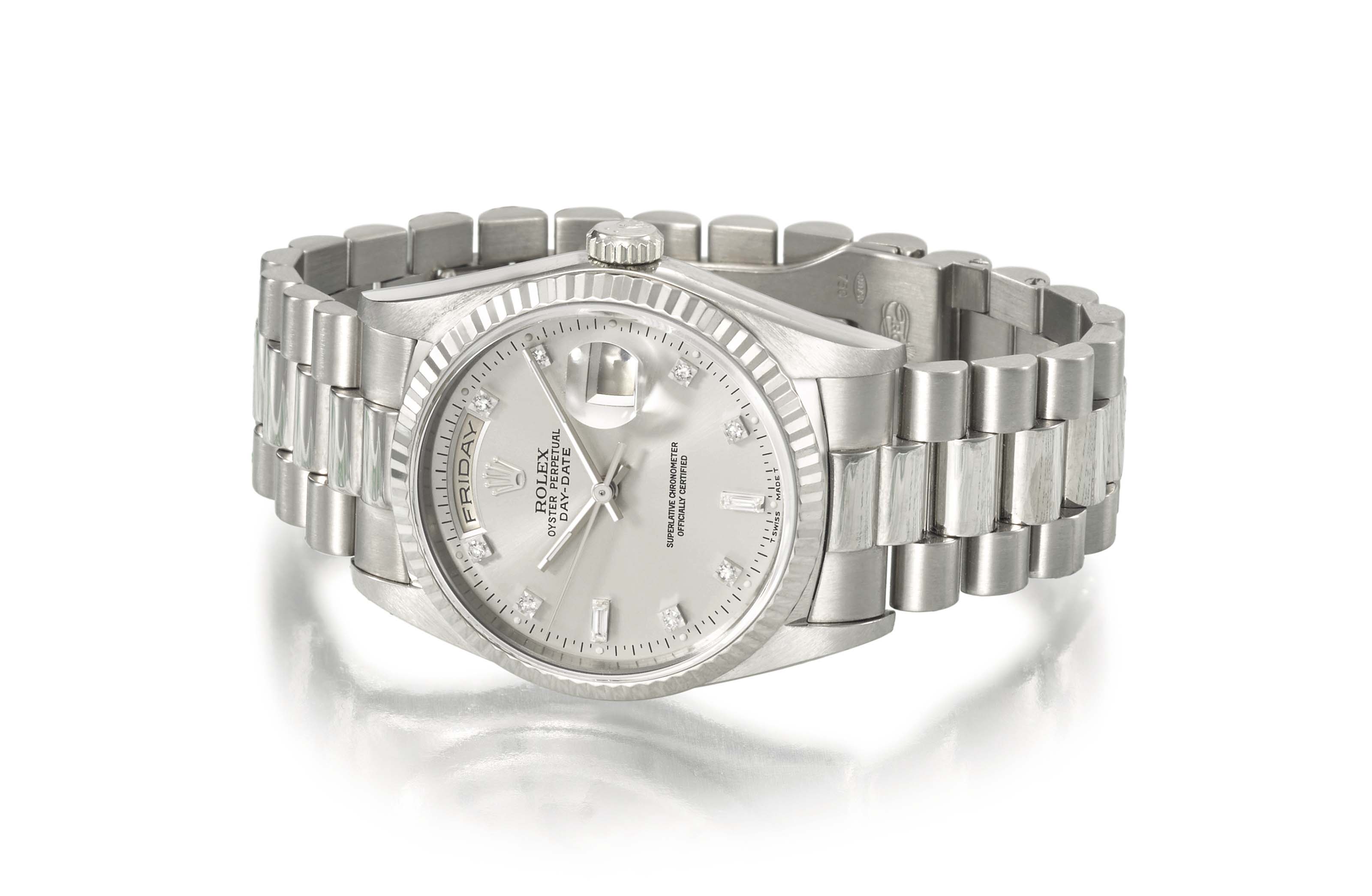 rolex 18k white gold