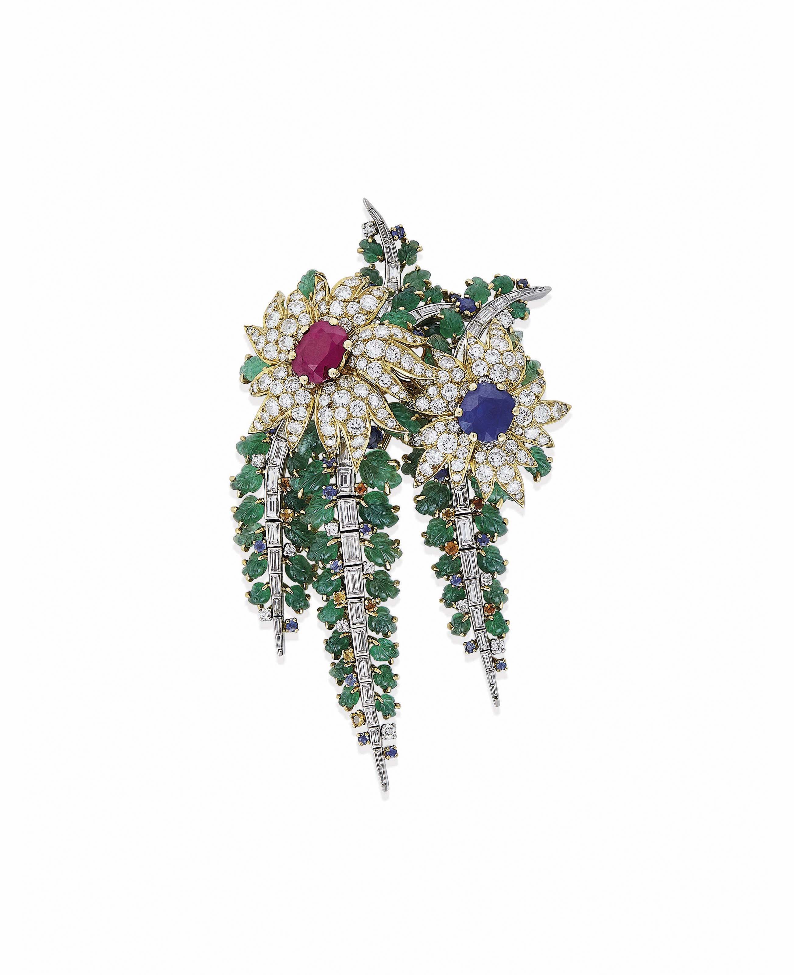 A MULTIGEM BROOCH Christie's