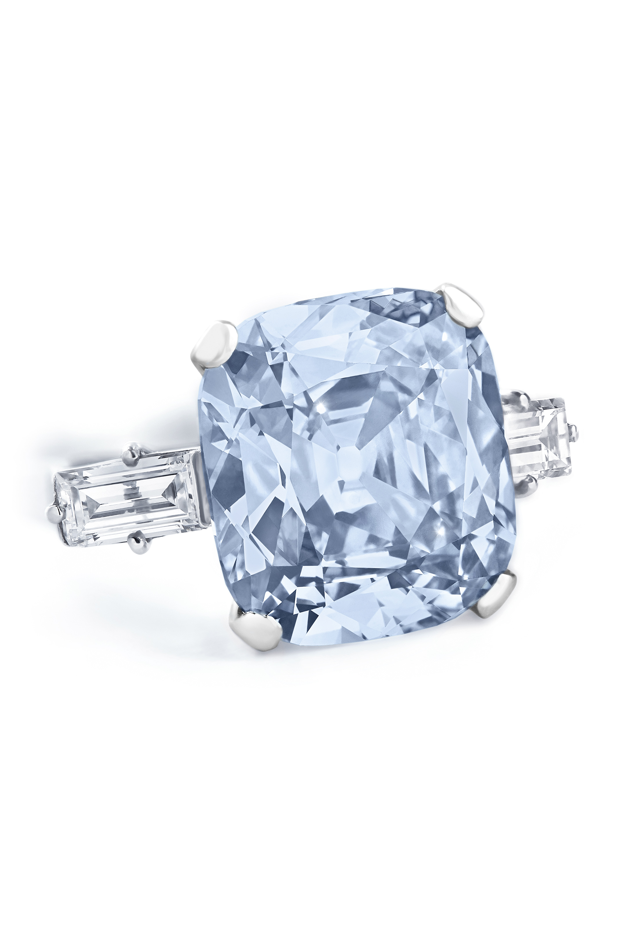 'We knew then that it was going to be the top lot of the sale': the 7.97-carat fancy intense blue diamond ring with a high estimate of CHF 3,500,000, which sold for CHF 12,527,500 on 17 May 2017 at Christie's in Geneva