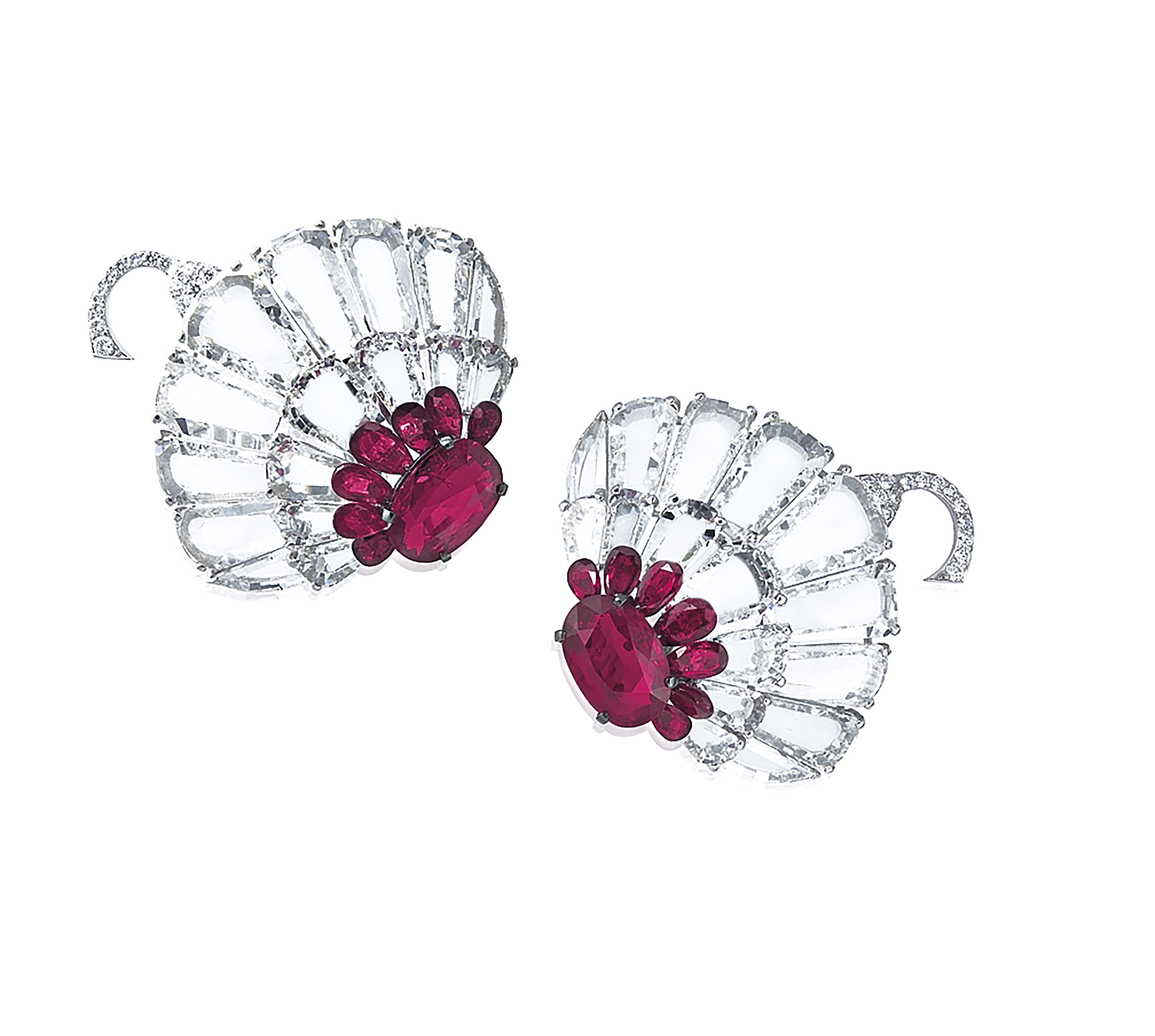 Cartier store ruby earrings
