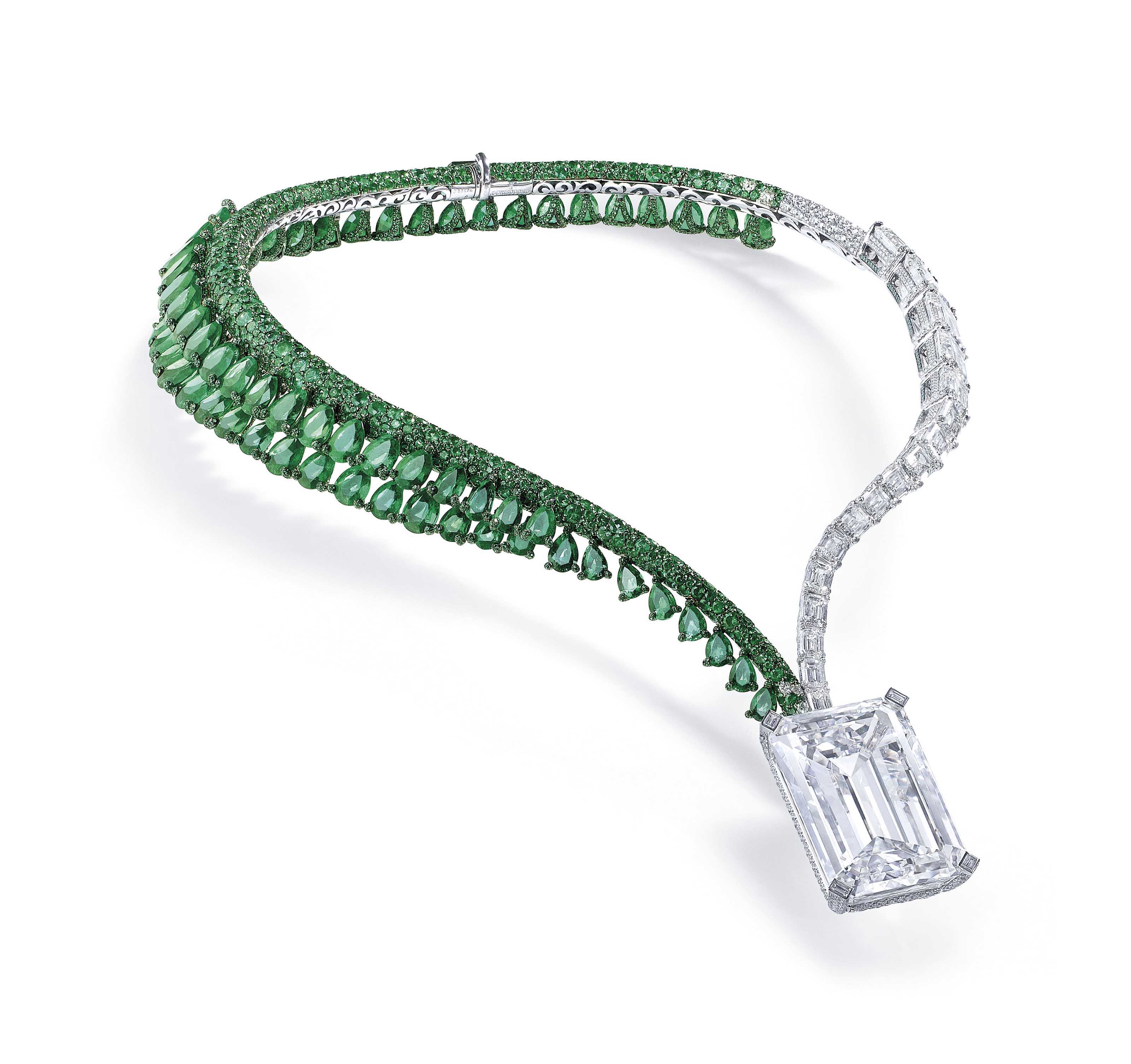 A SENSATIONAL DIAMOND AND EMERALD NECKLACE, BY DE GRISOGONO
