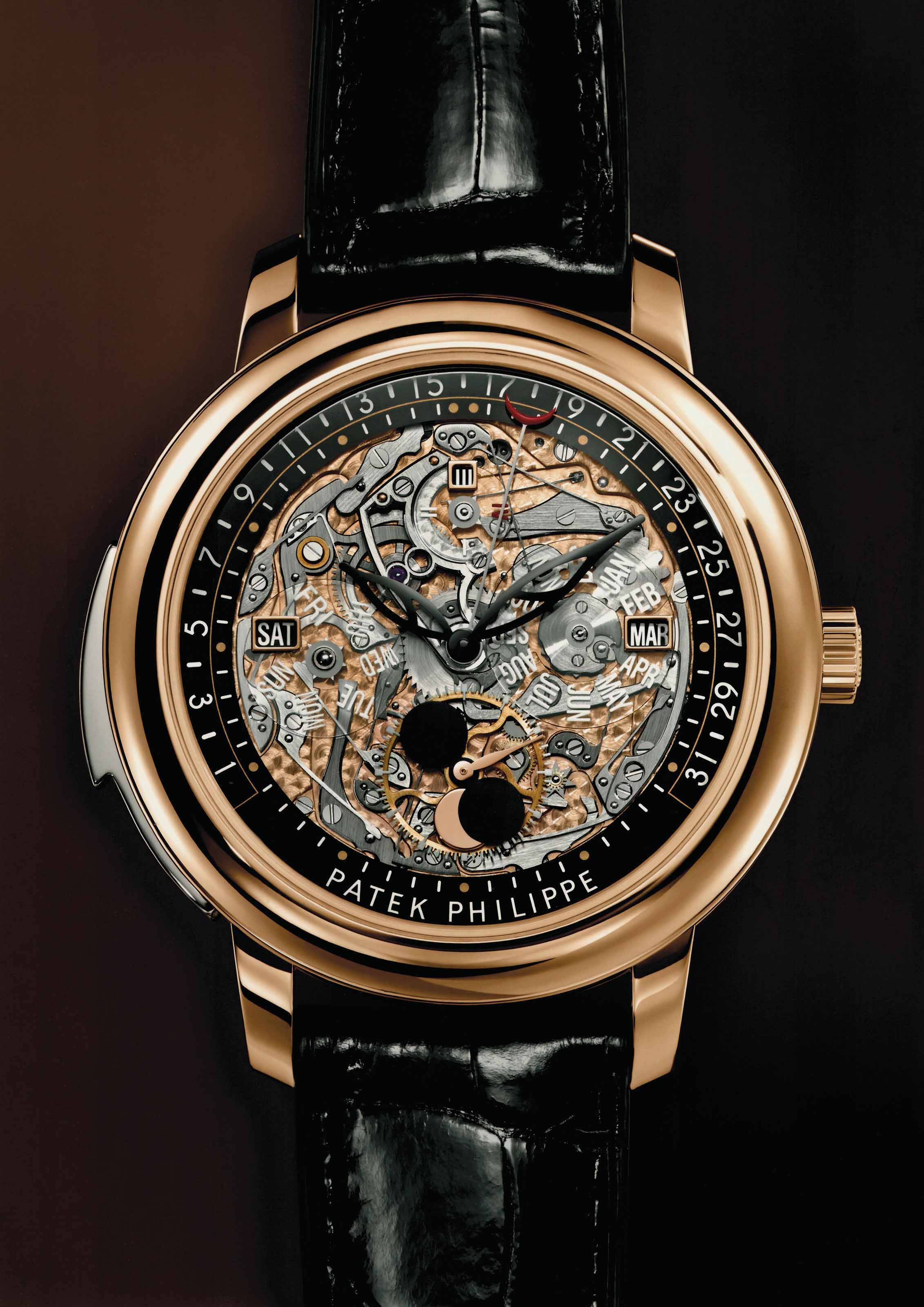 Patek Philippe. An exceptionally rare and fine 18K pink gold