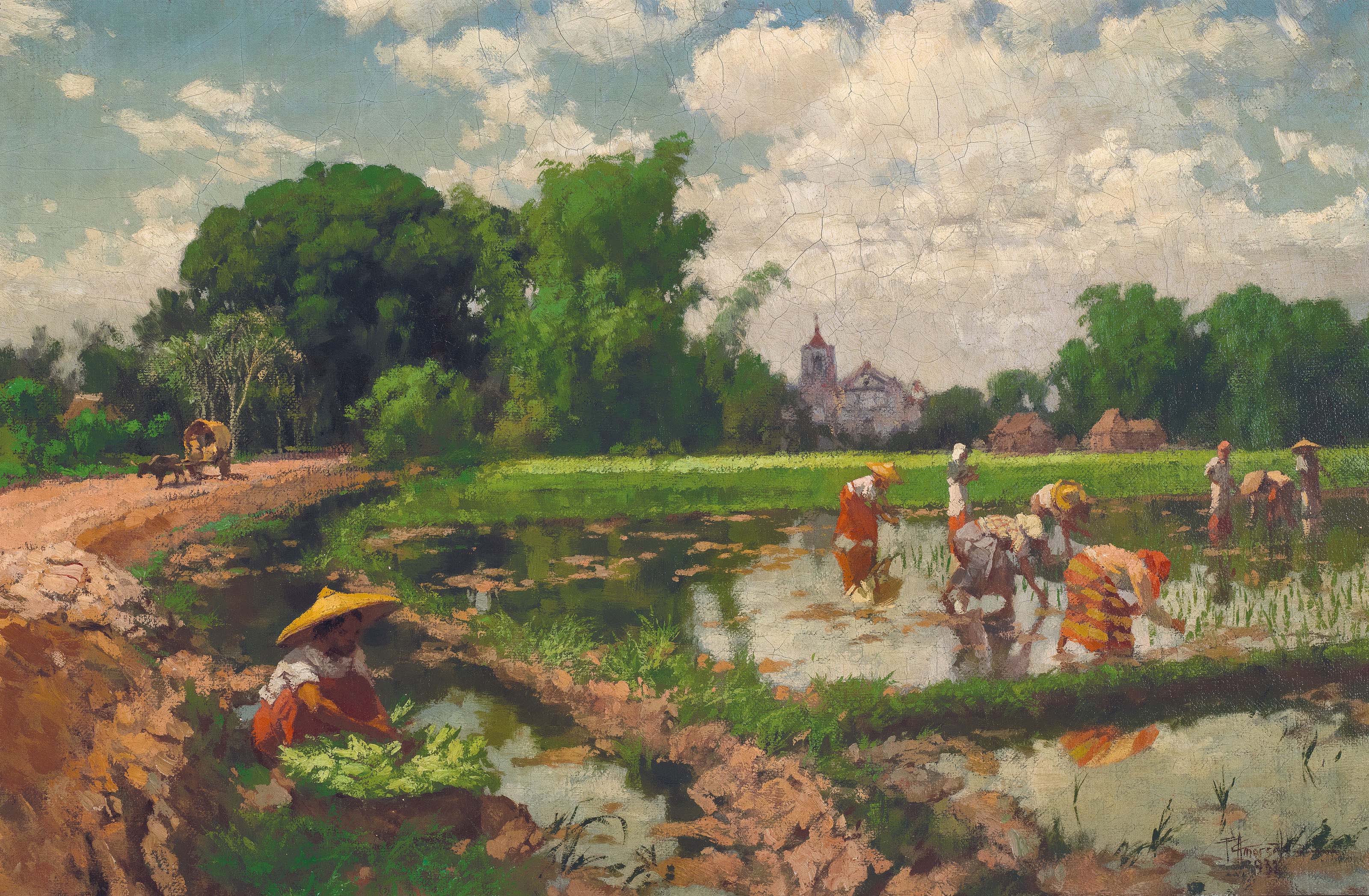 FERNANDO CUETO AMORSOLO (PHILIPPINES, 18921972) , PLANTING RICE