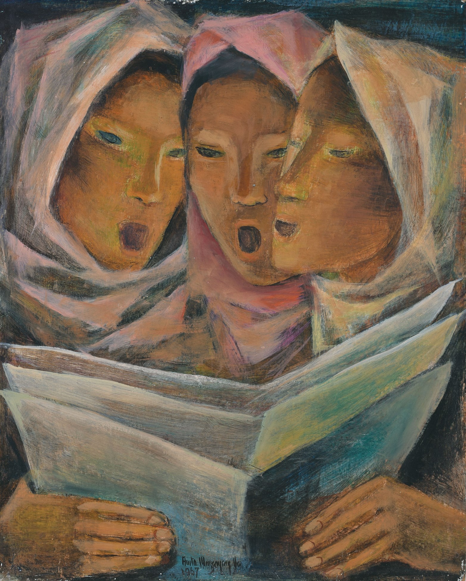 Anita Magsaysay-Ho フィリピン人アーティストのプレート作品 工芸品 