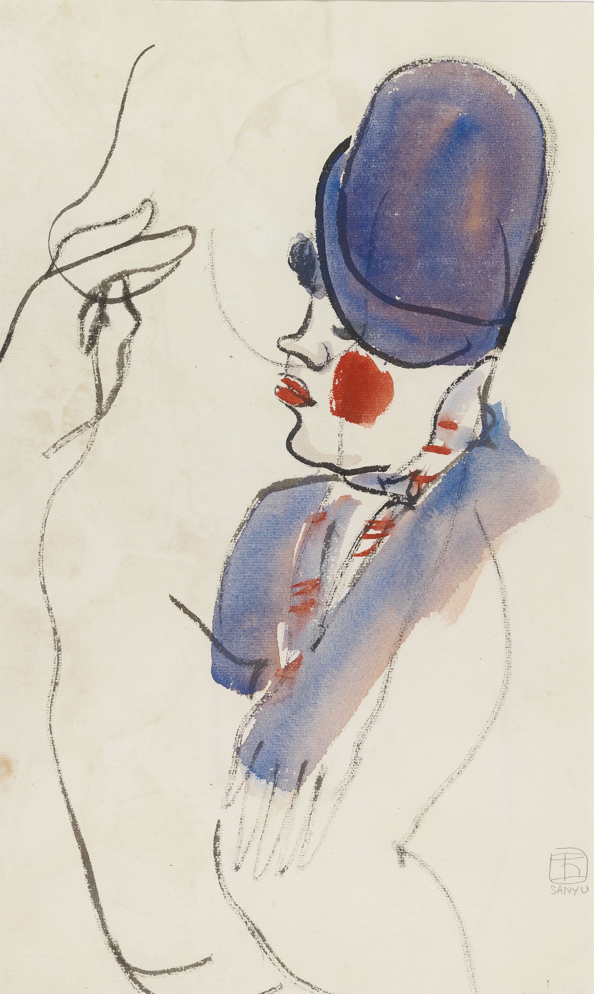 Woman with Blue Hat