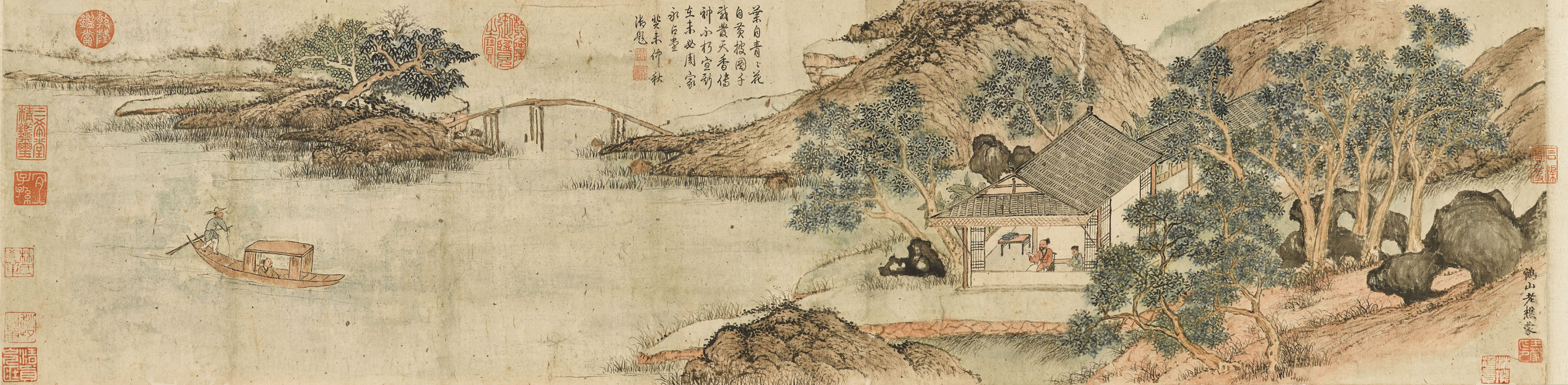 дзен акварель. акварель рассказы на дзен. китайская акварельная живопись деревня. акварель рассказы на дзен. бодхидхарма китай живопись.