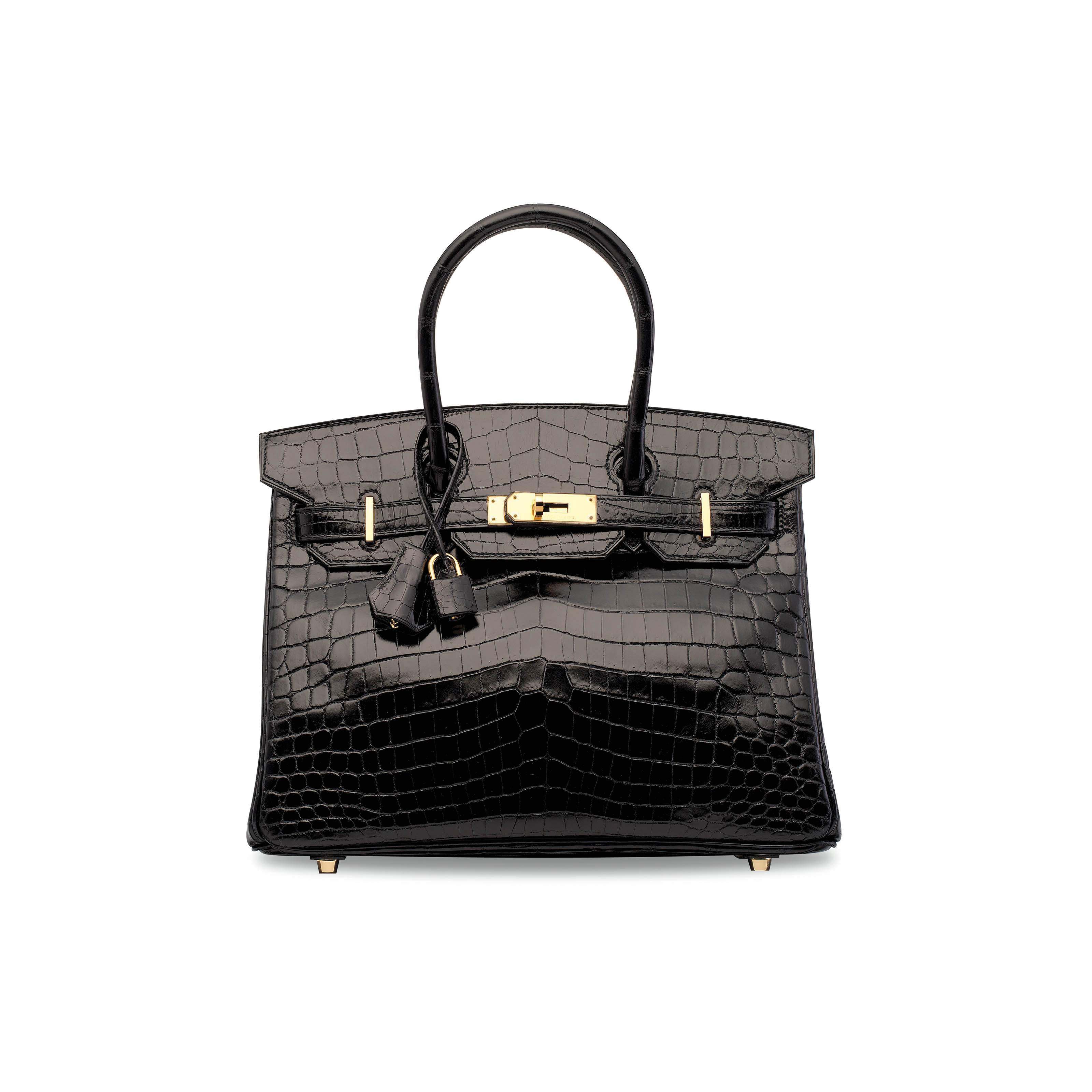 Hermes black shiny niloticus crocodile store