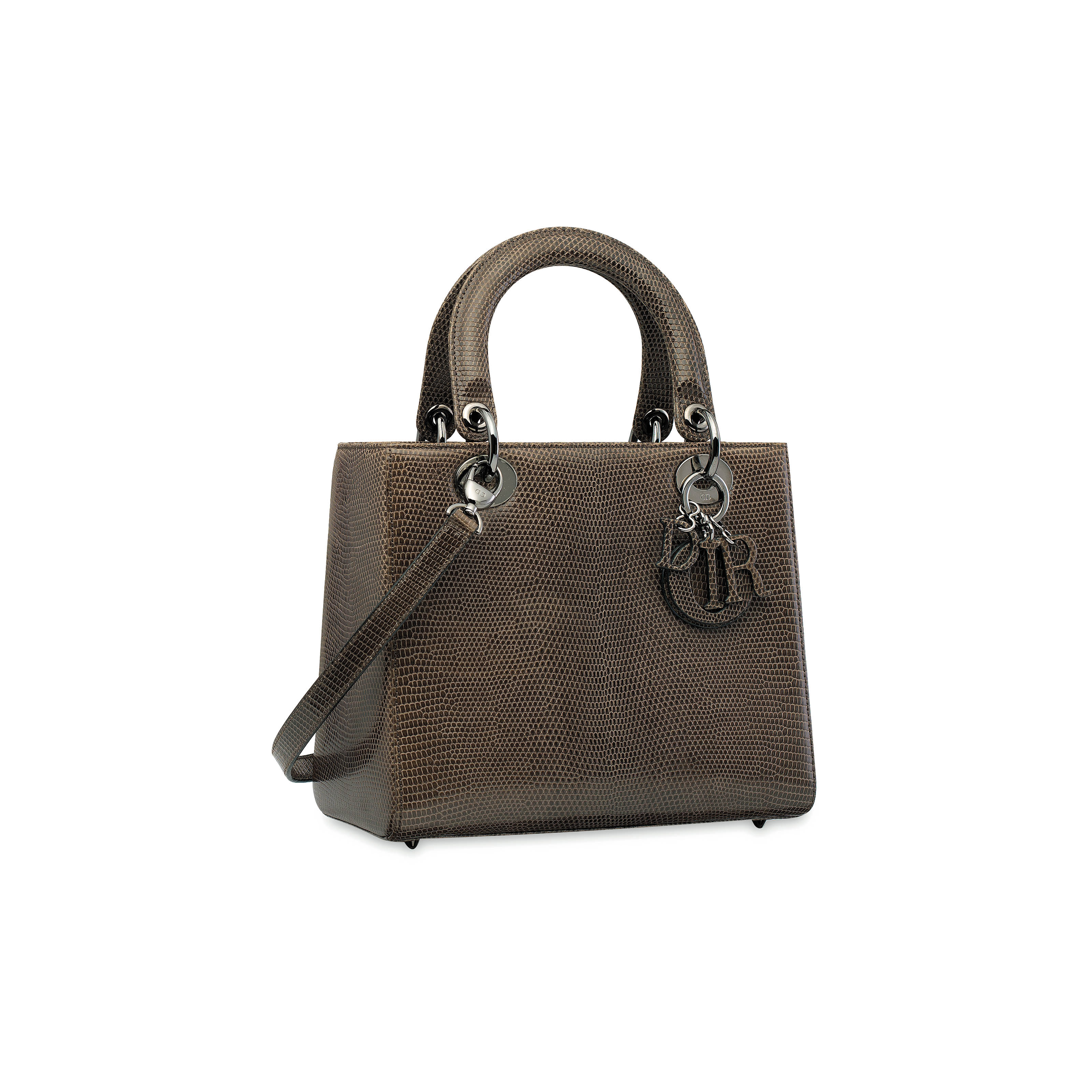A Shiny Anthracite Lizard Medium Lady Dior With Silver Hardware Christian Dior 2016 21st Century Bags Christie S