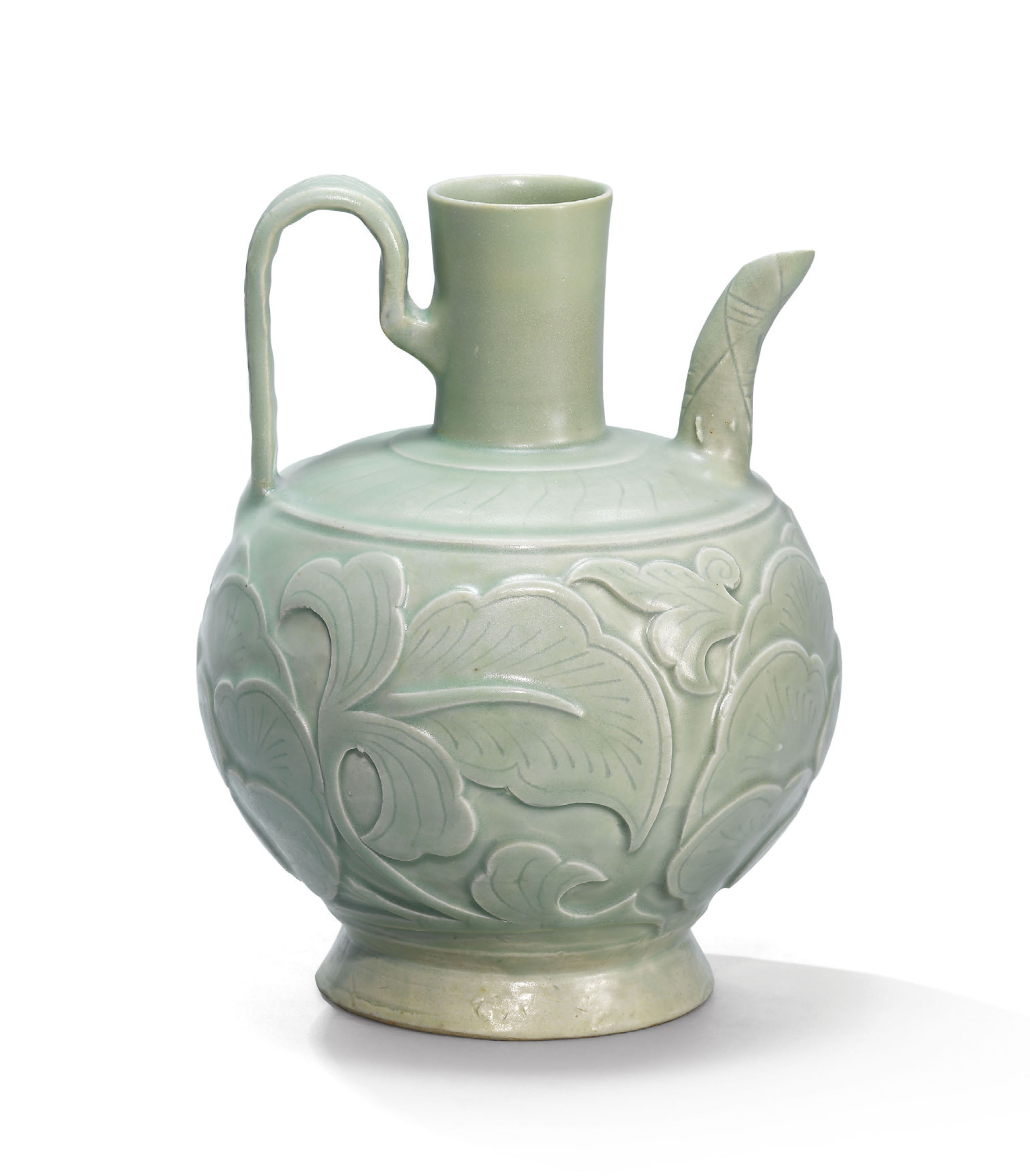 中国古美術品、耀州窑刻花鳥小口四系花瓶、 【公式通販】