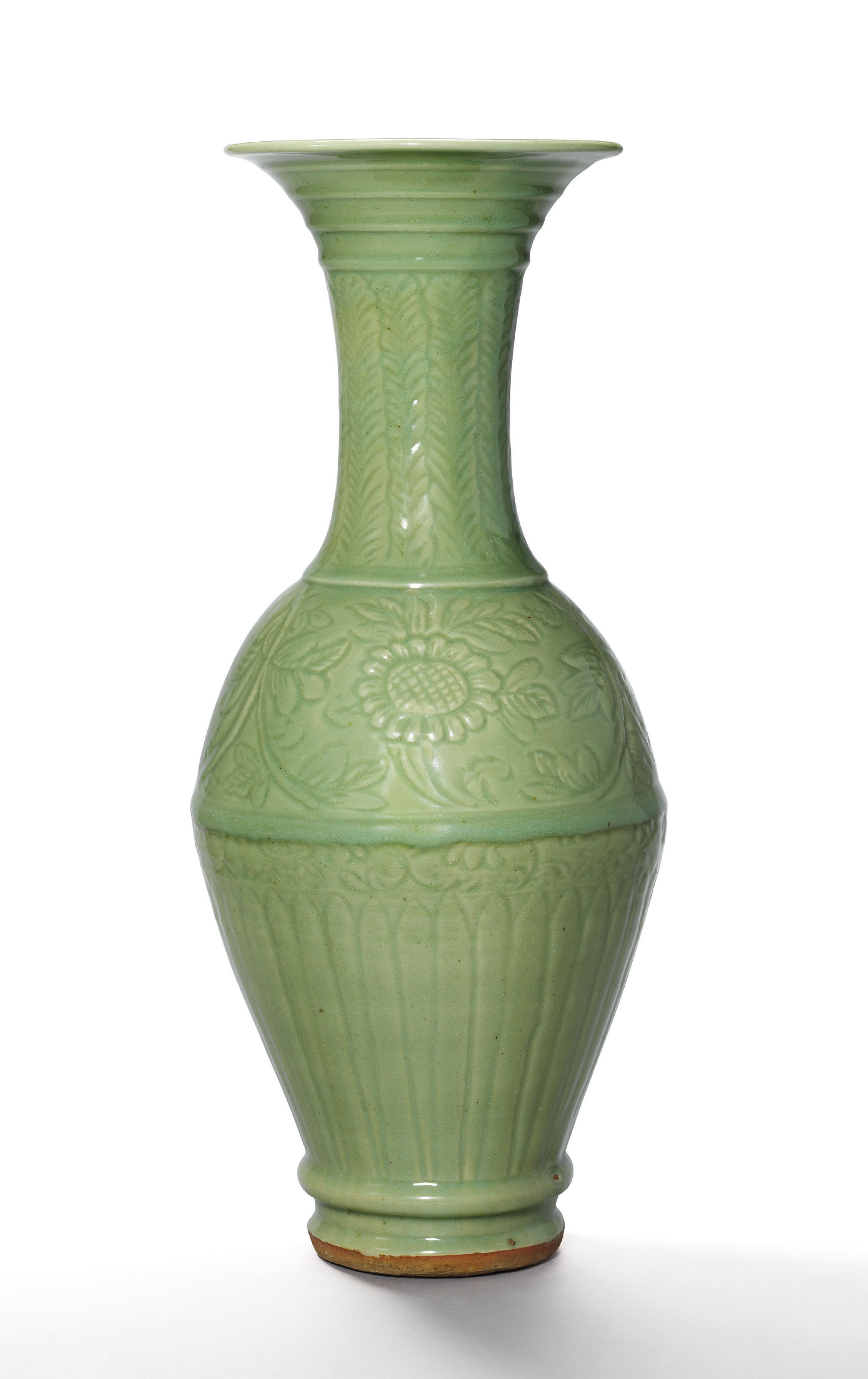 北宋晚期/金早期鈞窯天青釉紅斑玉壺春瓶, LATE NORTHERN SONG