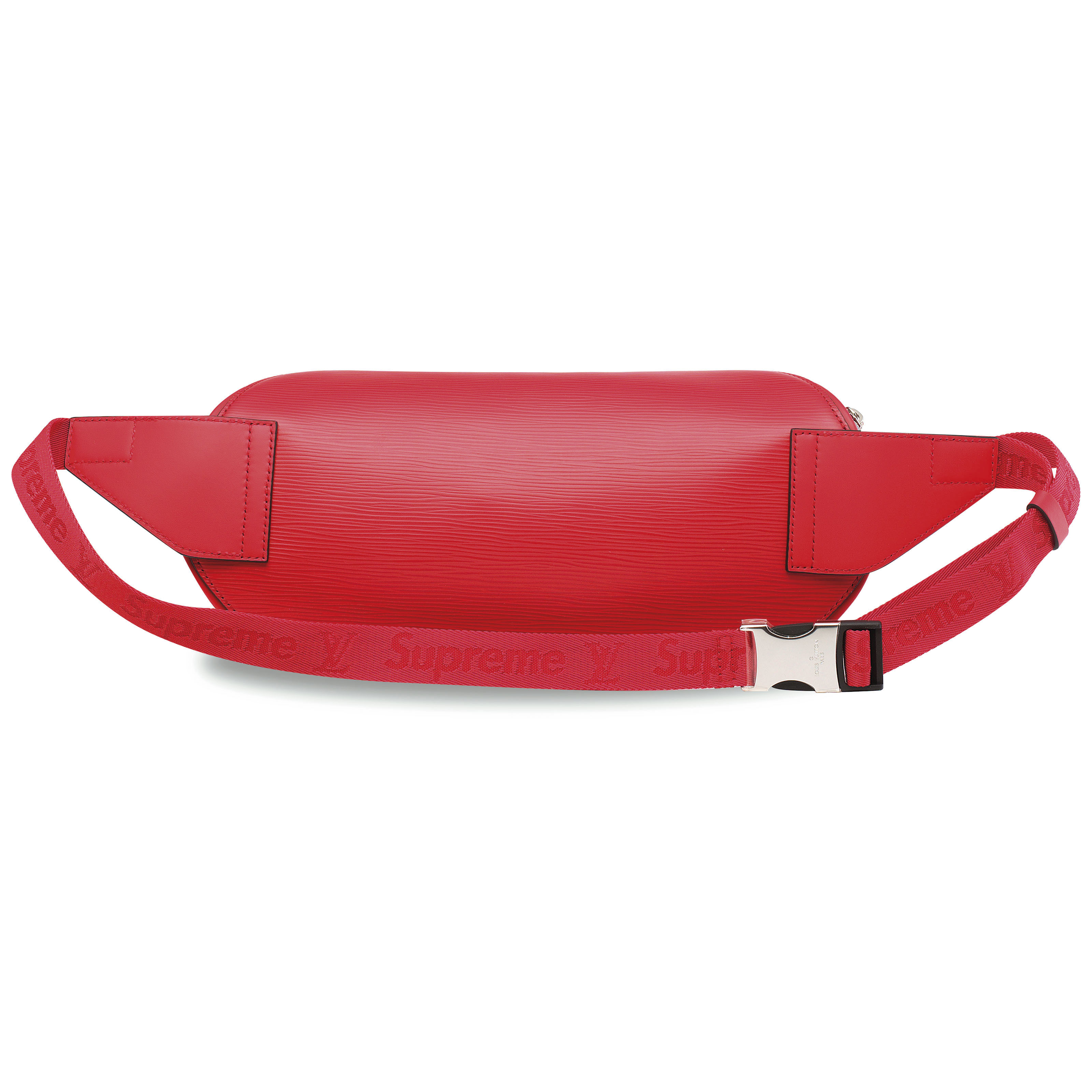 supreme fanny pack red leather