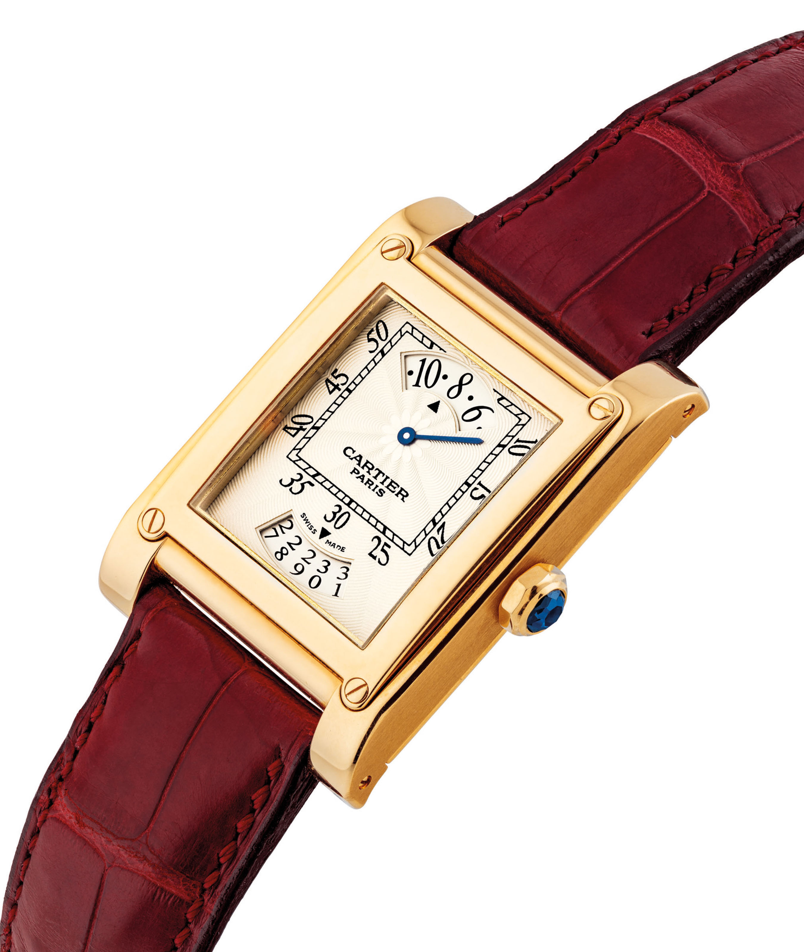 CARTIER. A FINE AND RARE 18K GOLD LIMITED EDITION SQUARE
