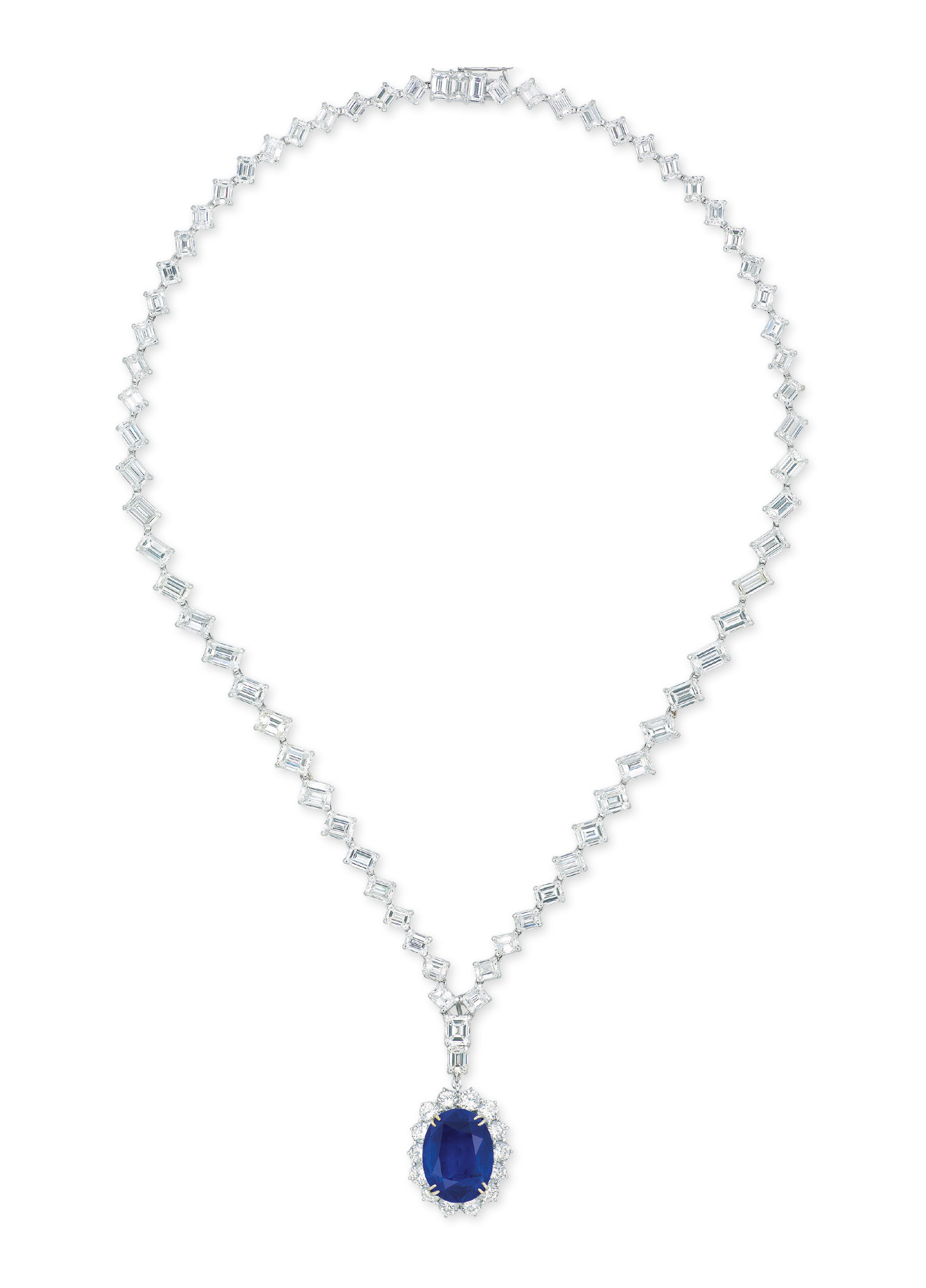 A SAPPHIRE AND DIAMOND PENDANT NECKLACE Christie's