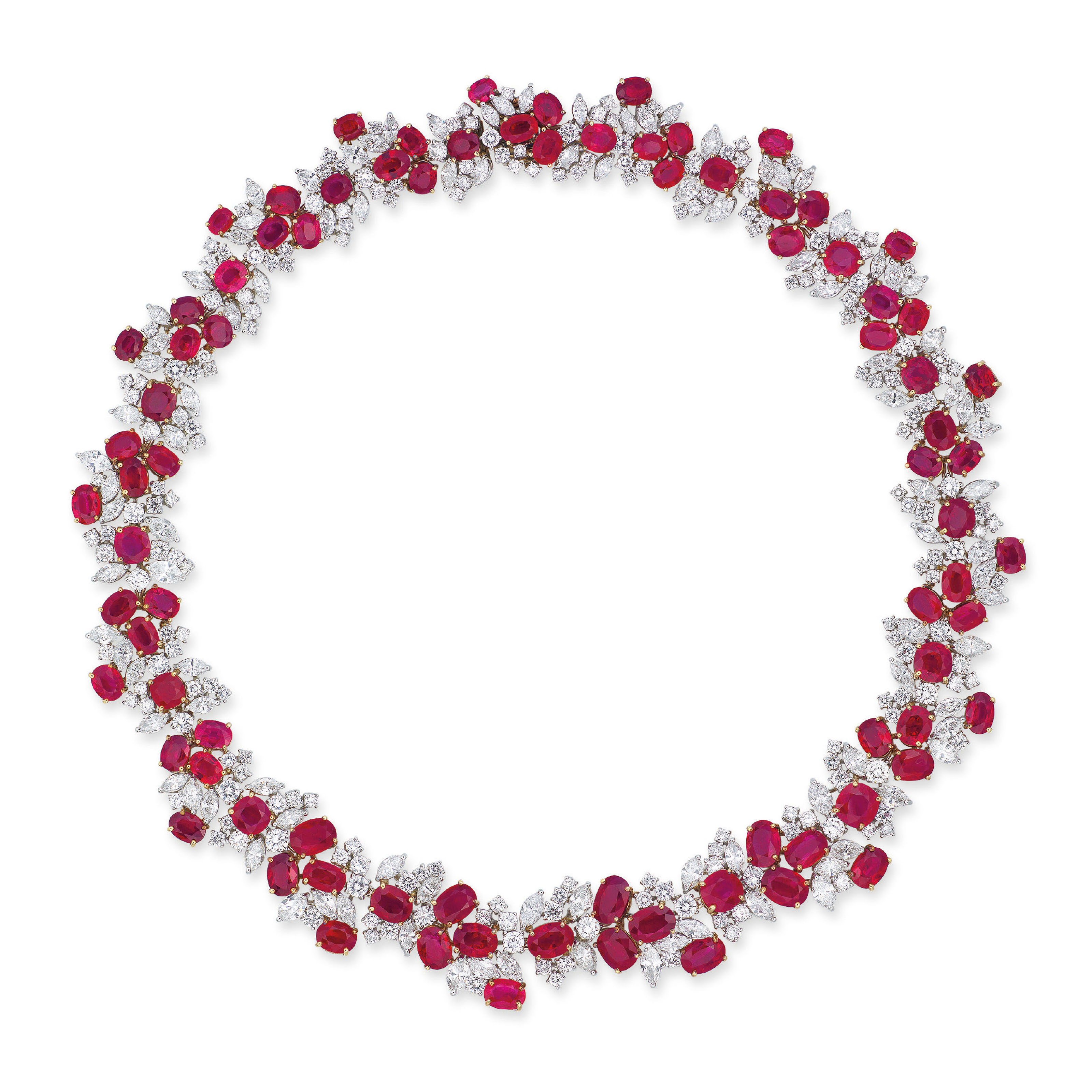 A RUBY AND DIAMOND NECKLACE | Christie's