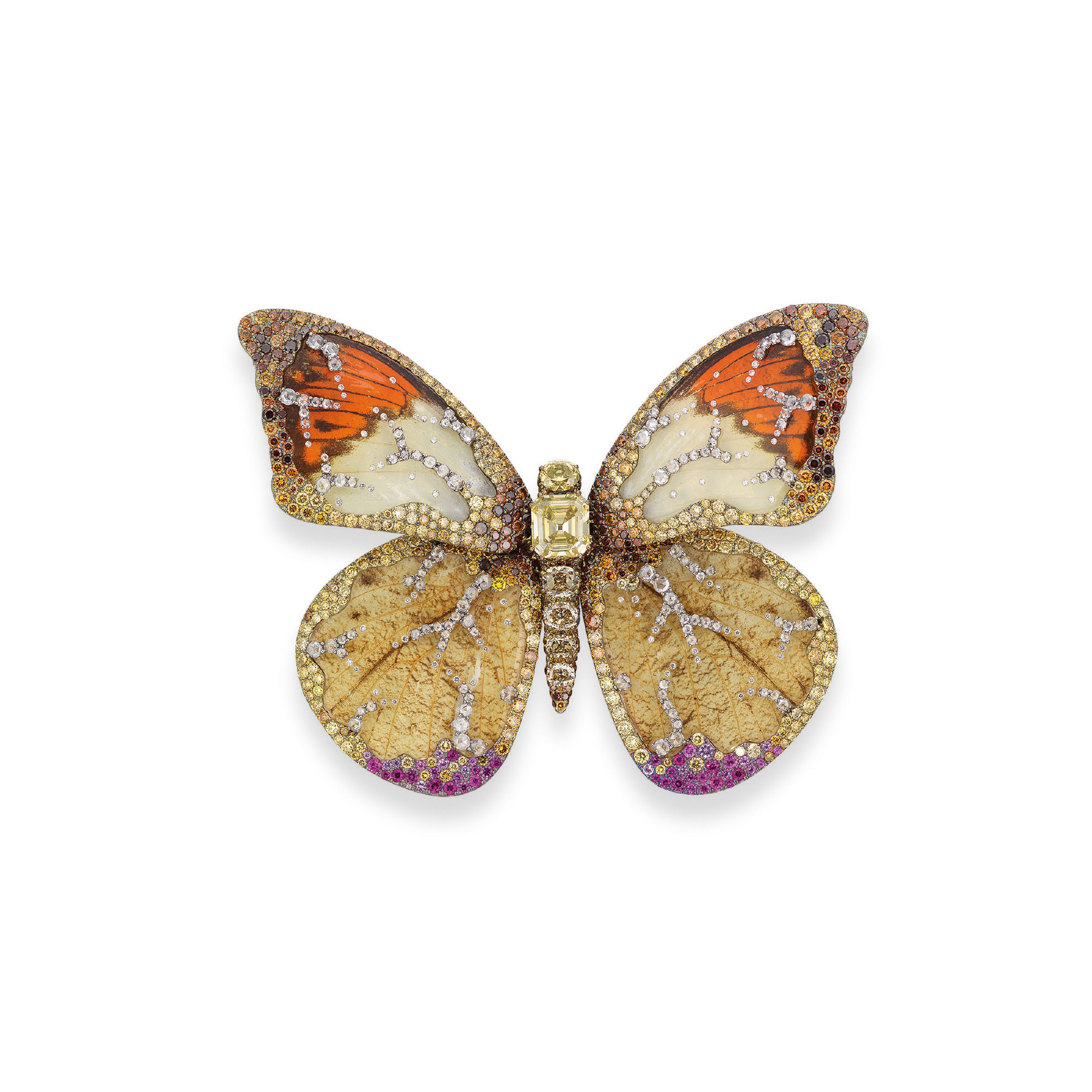 A MULTI-GEM BROOCH, BY WALLACE CHAN