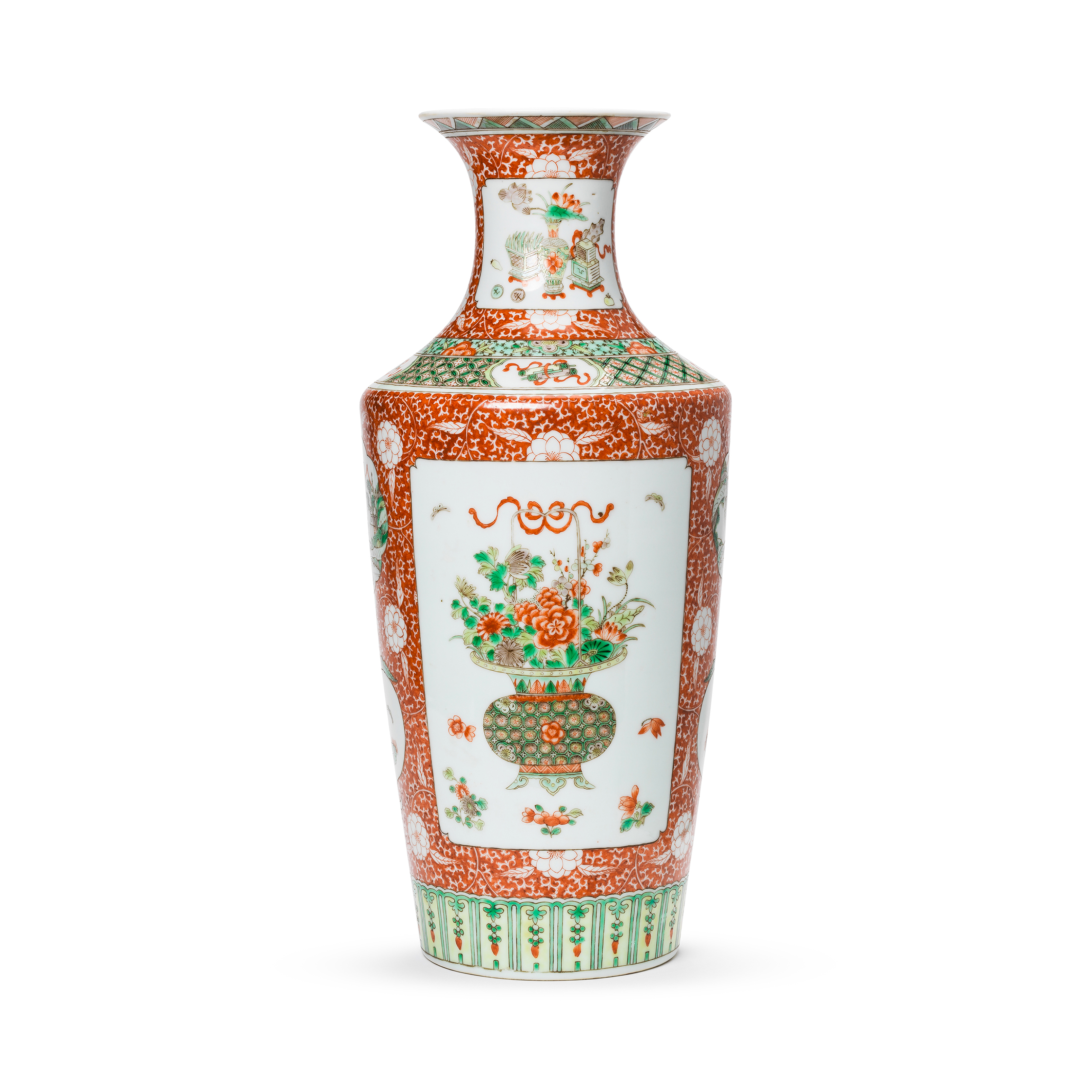 A FAMILLE VERTE ROULEAU VASE, GUANGXU PERIOD (18751908) Christie’s
