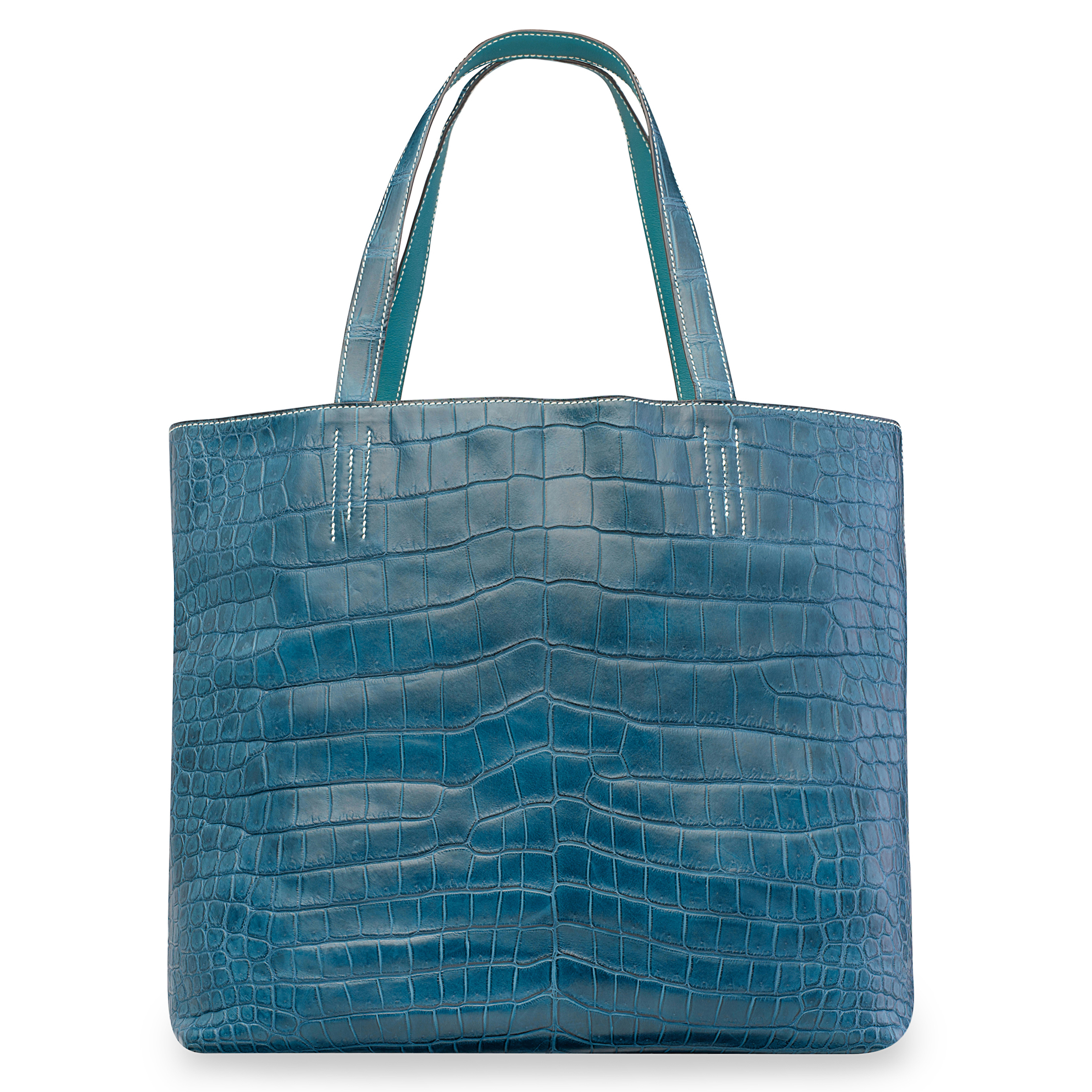 ブルーガールフェザーパーティバッグ A BLEU TEMPÊTE CLÉMENCE LEATHER GARDEN PARTY 36 WITH PALLADIUM