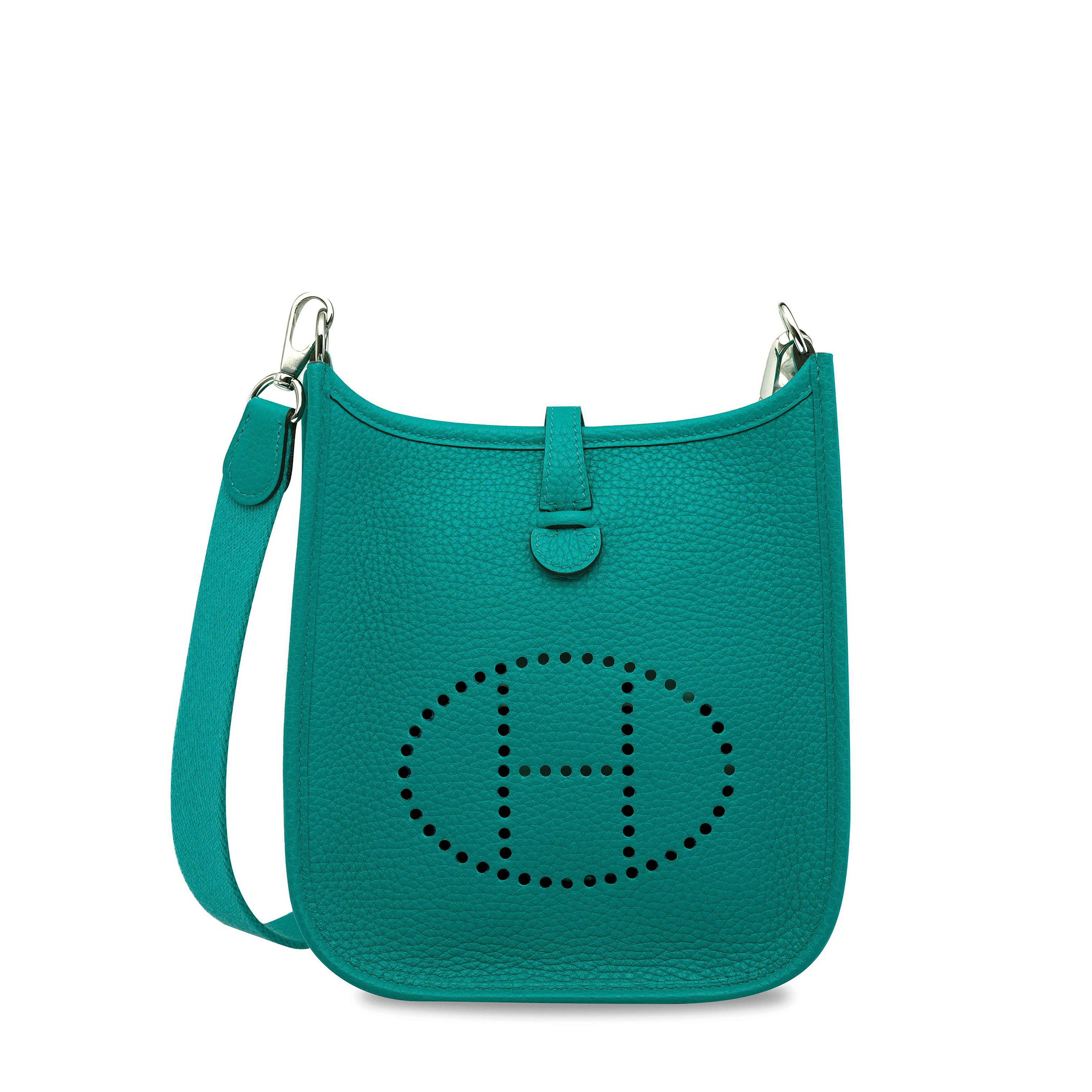 蓝色clmence小牛皮加小码evelyne包附钯金配件