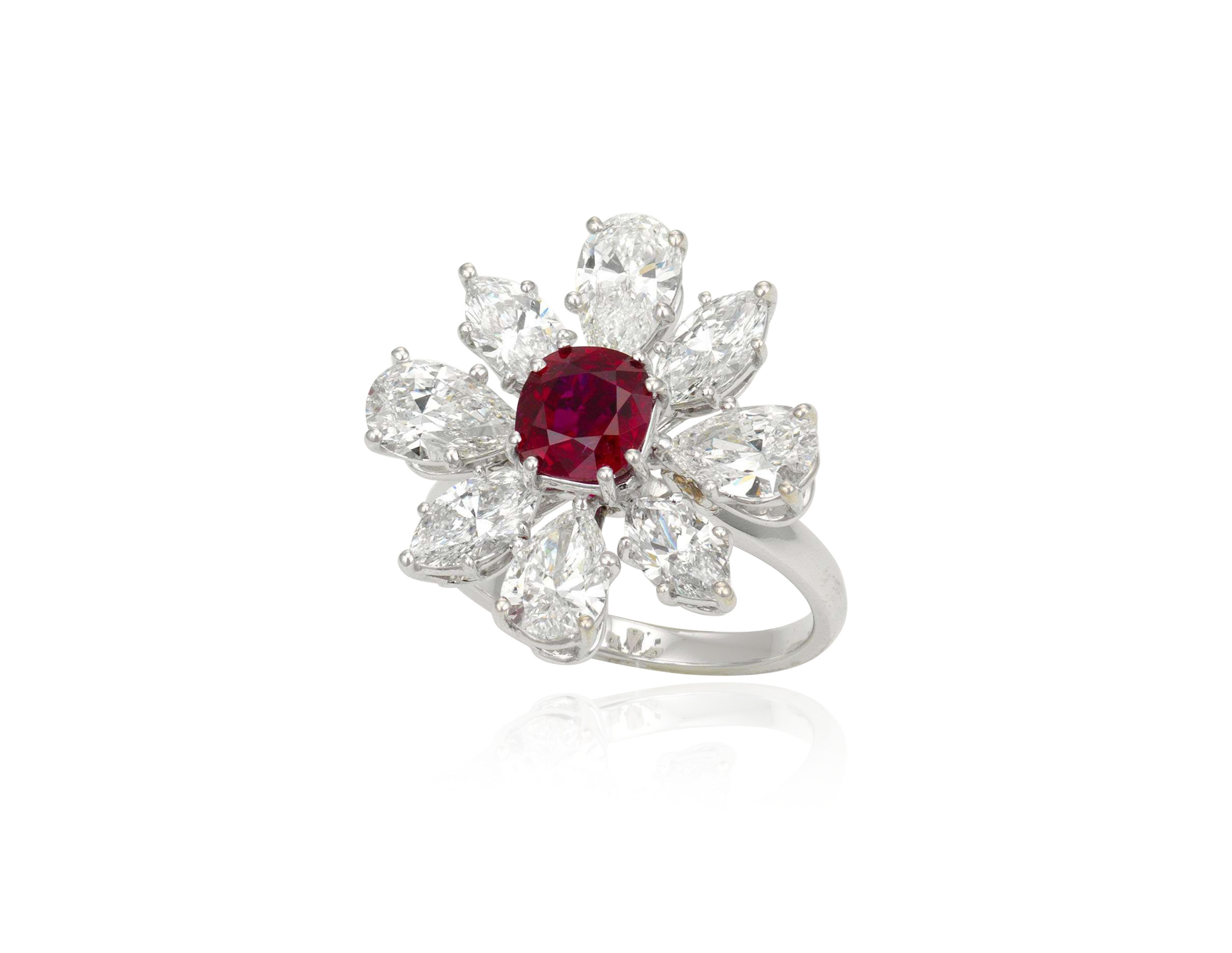 RUBY AND DIAMOND RING WITH GUBELIN AND GIA REPORTS, Christie's