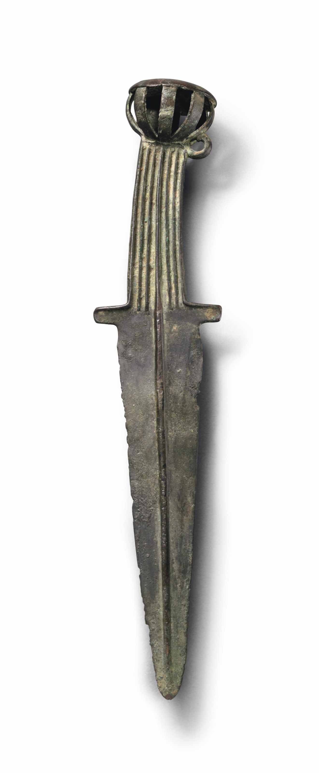 A BRONZE KNIFE WITH RATTLE , 13TH11TH CENTURY BC Christie's