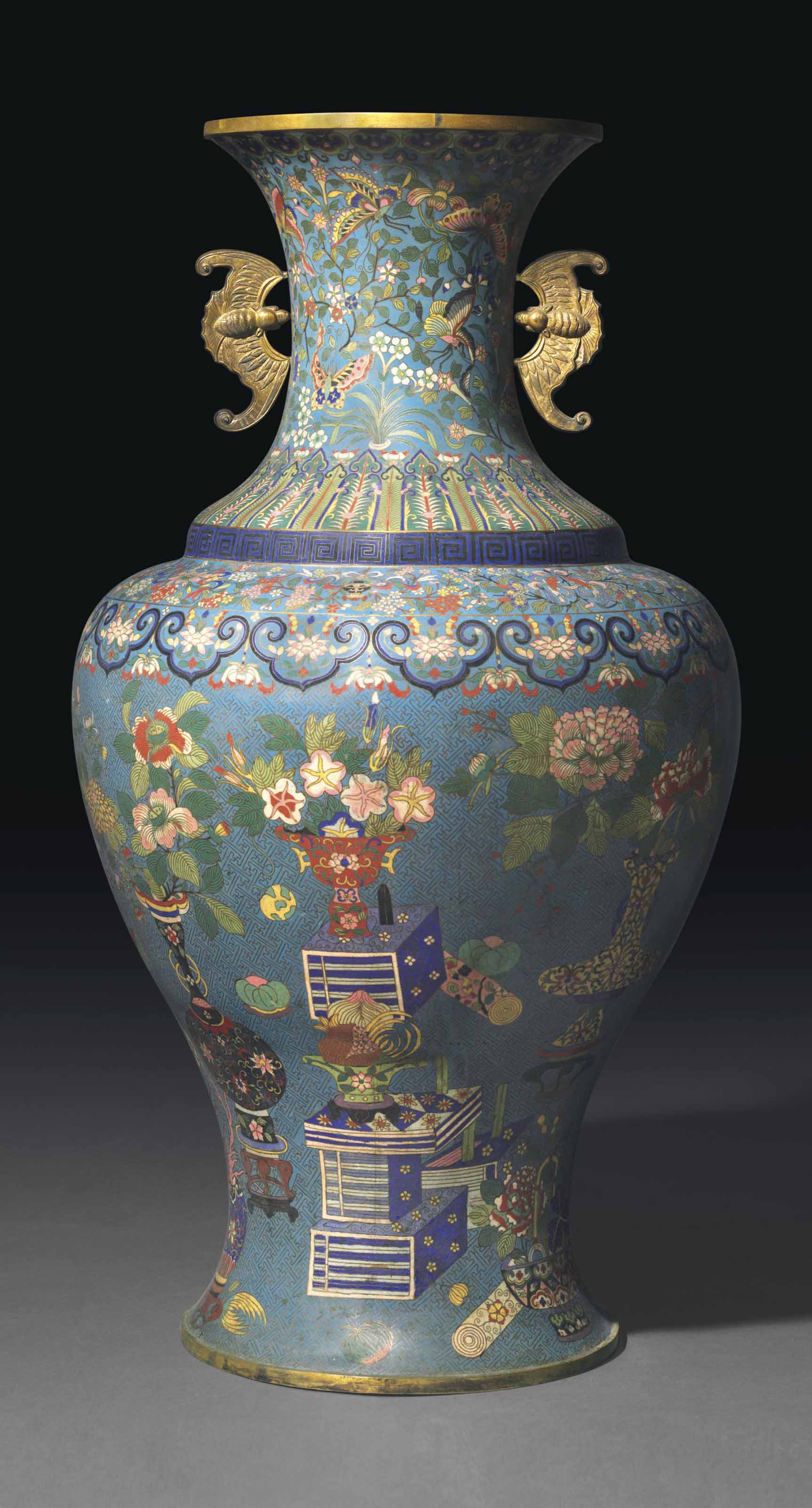 A MASSIVE CLOISONNÉ ENAMEL VASE , 19TH CENTURY Christie's