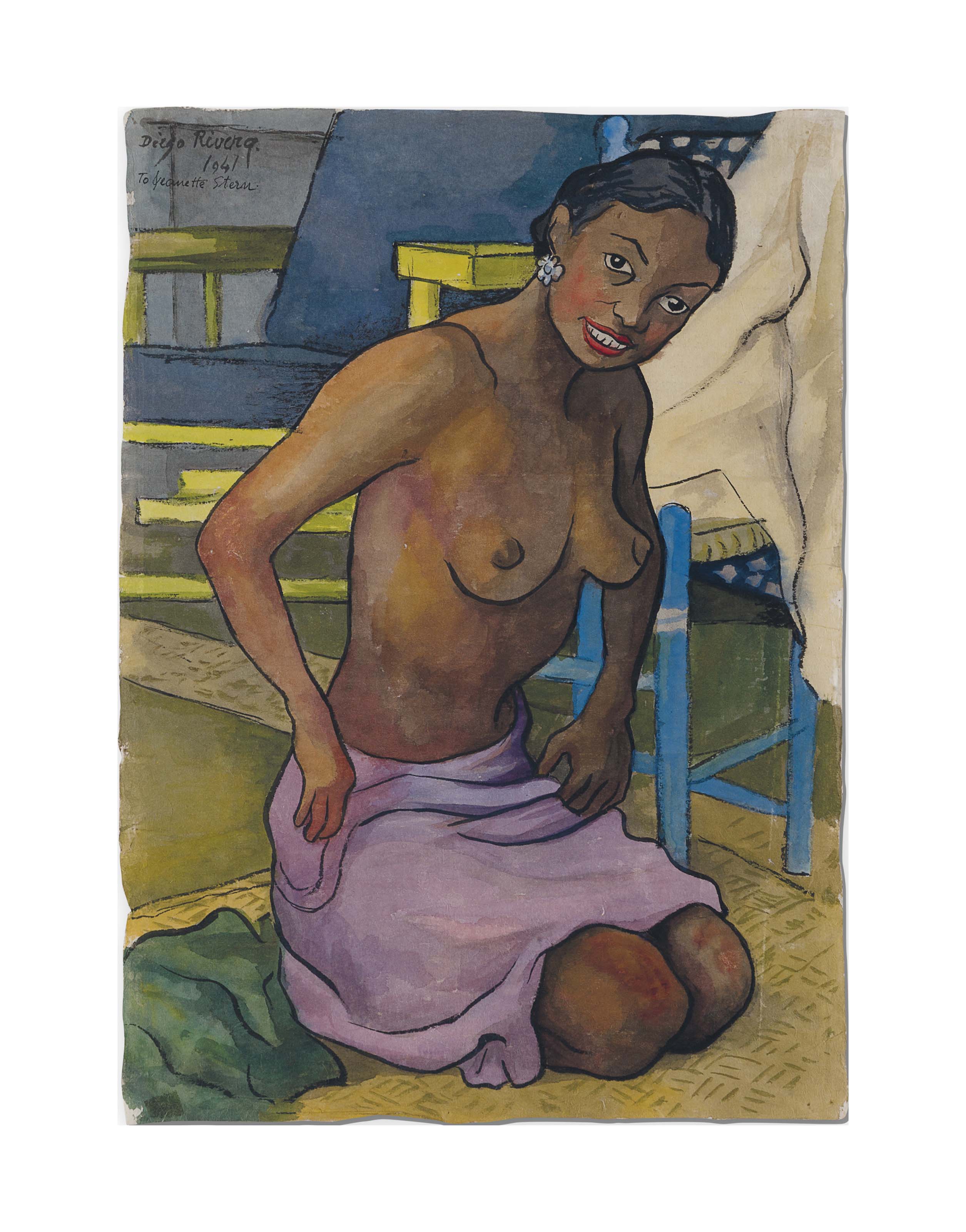 Mujer desnudándose (Nieves)