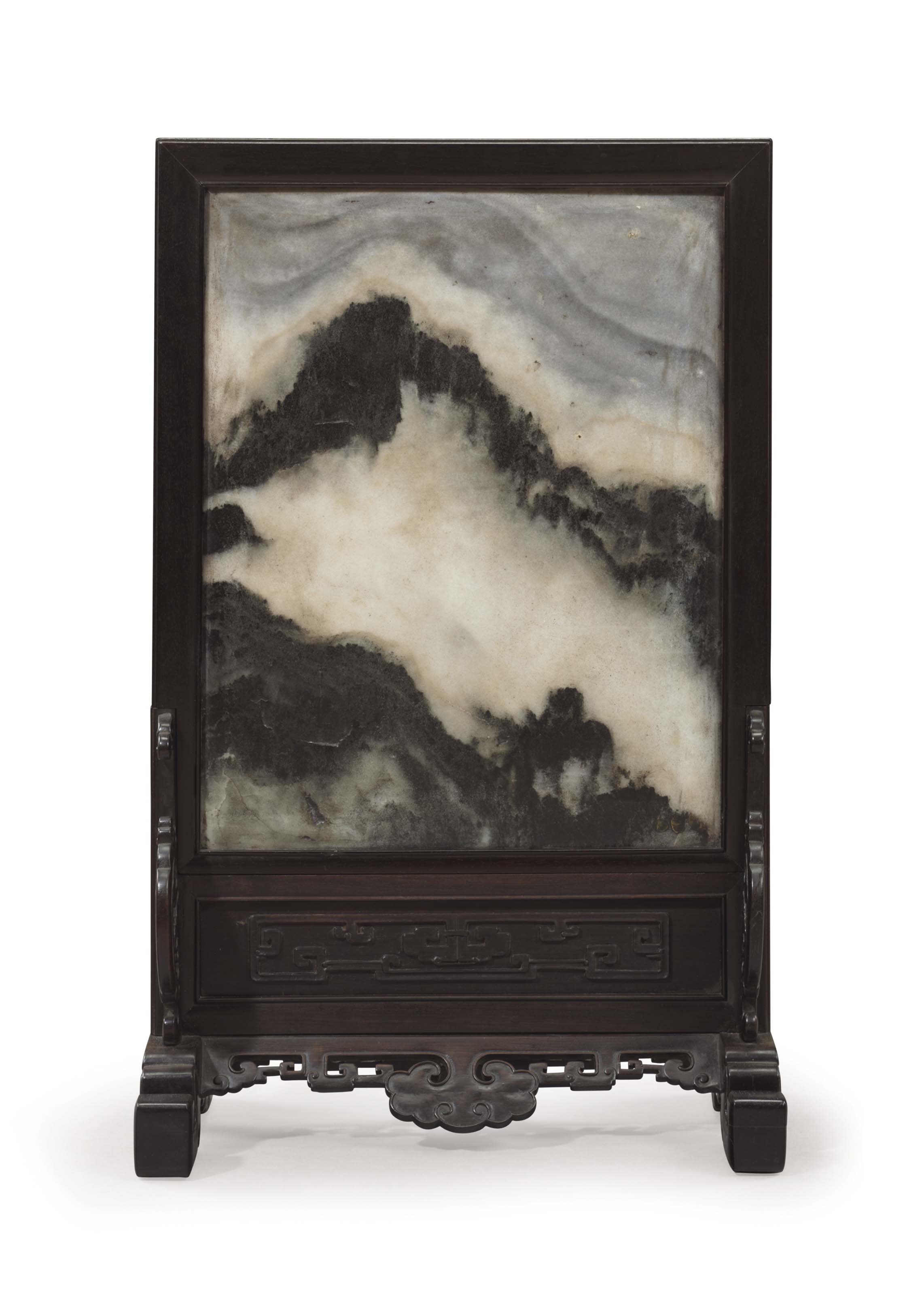 A Dali Marble And Zitan Table Screen Qianlong Period 1736 1795 Furniture Lighting Zitan Christie S