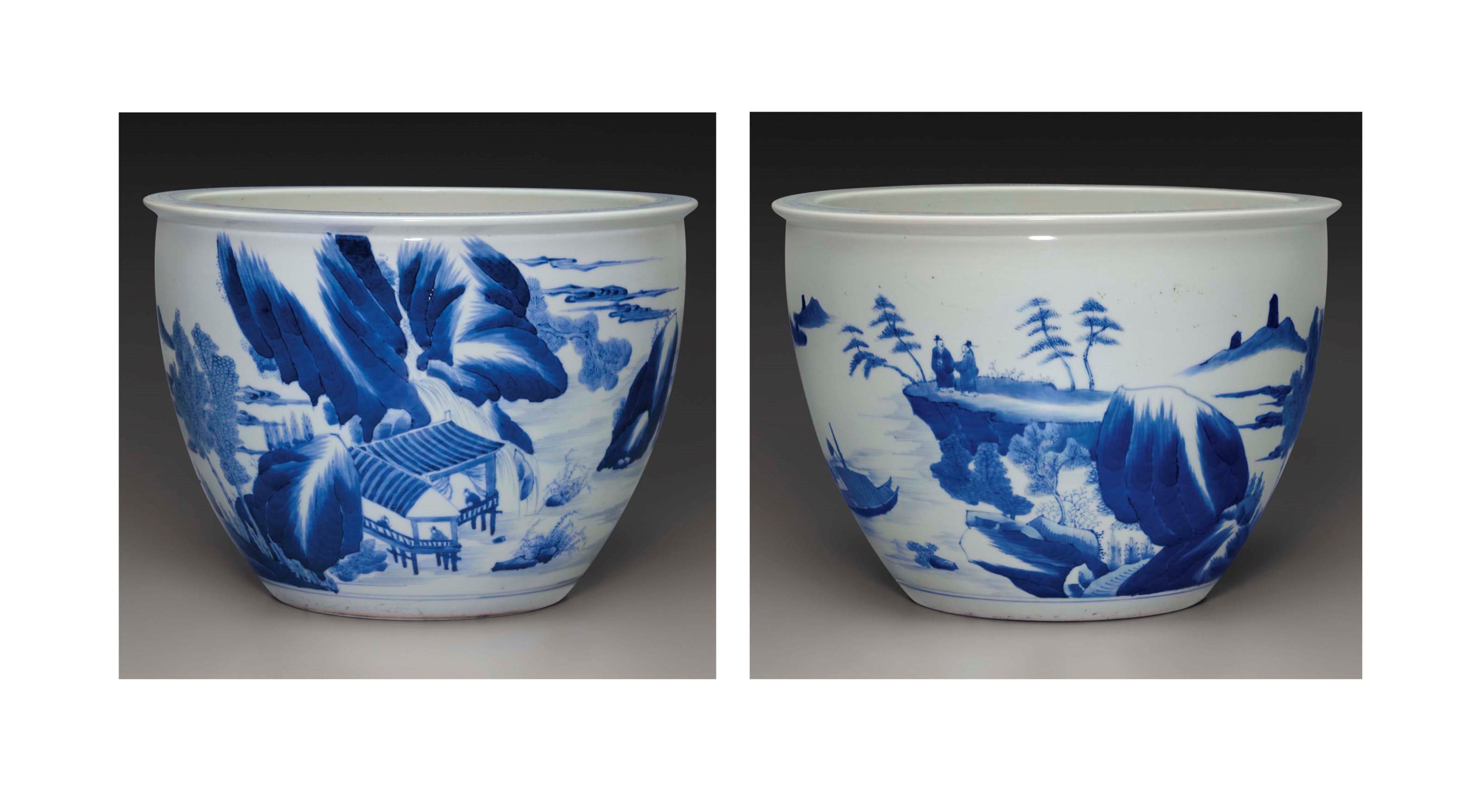 A BLUE AND WHITE JARDINIÈRE, KANGXI PERIOD (1662-1722) | Christie's