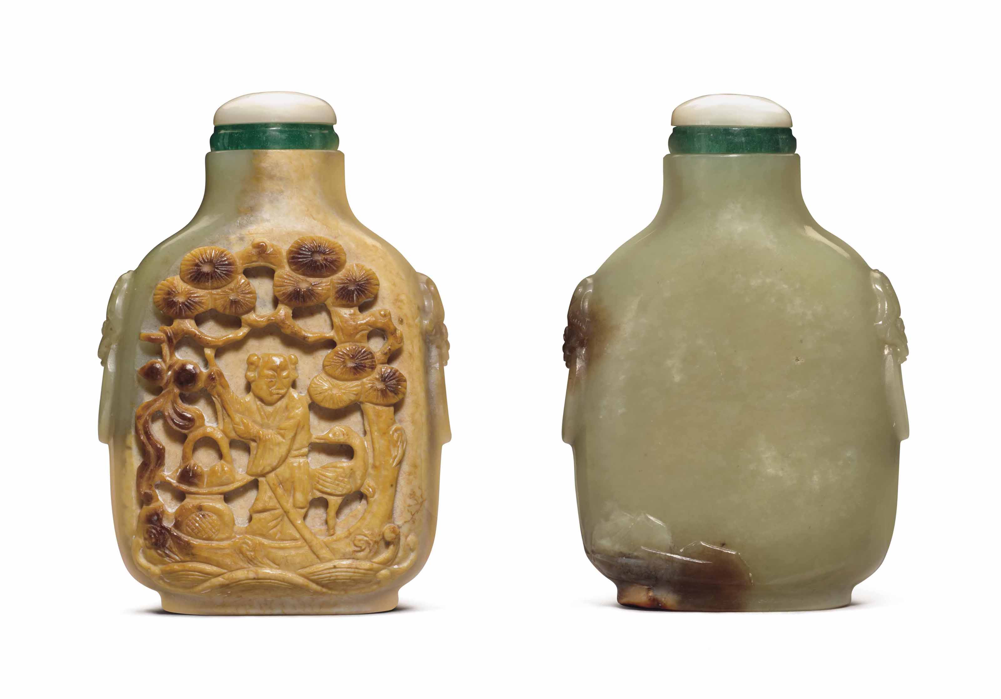 鼻煙壺 1830-1900年瓷胎鼻煙壺兩件, JINGDEZHEN KILNS, 1830-1900