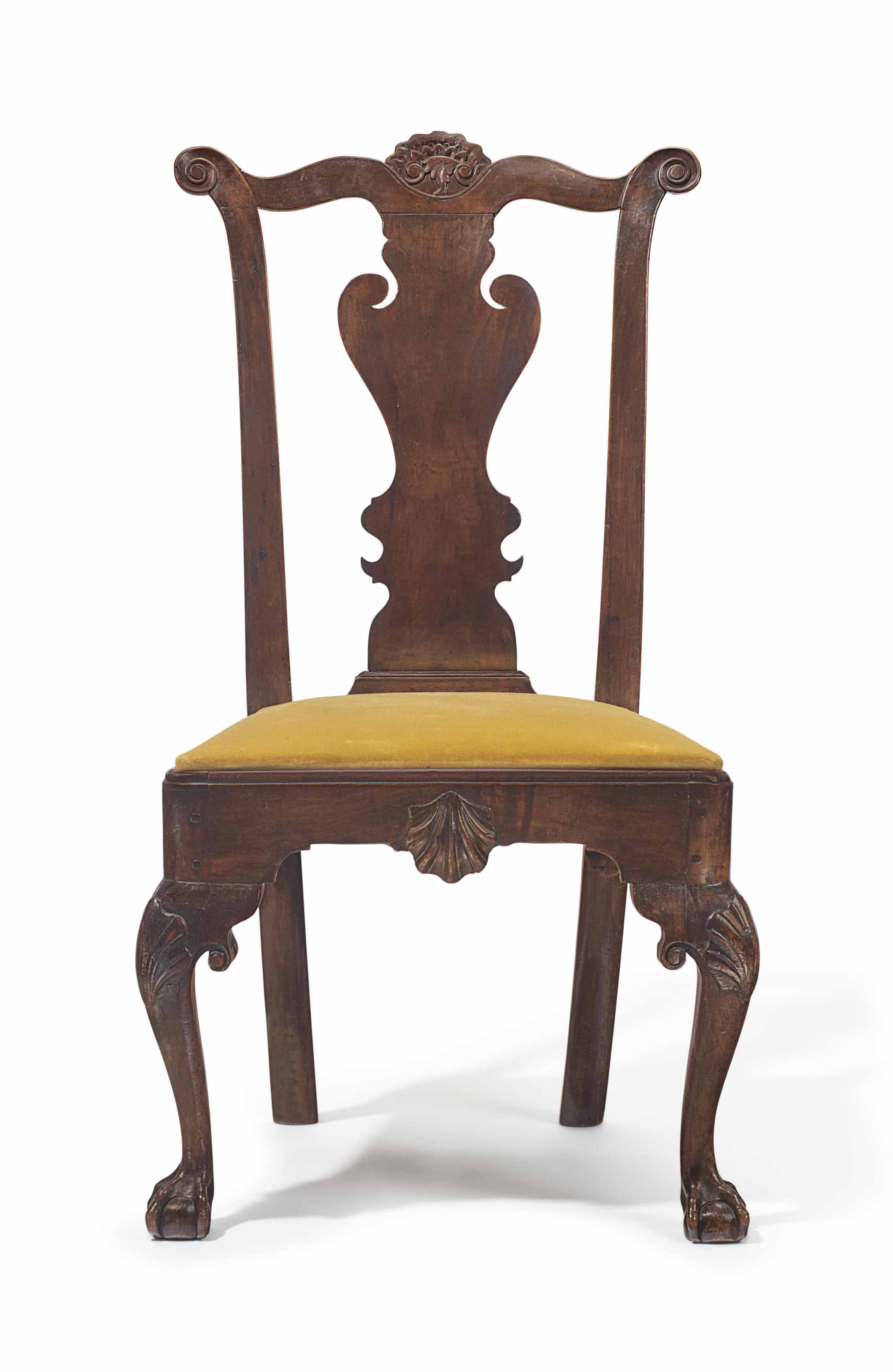 THE LINDLEY FAMILY CHIPPENDALE WALNUT SIDE CHAIR , PHILADELPHIA, 1750
