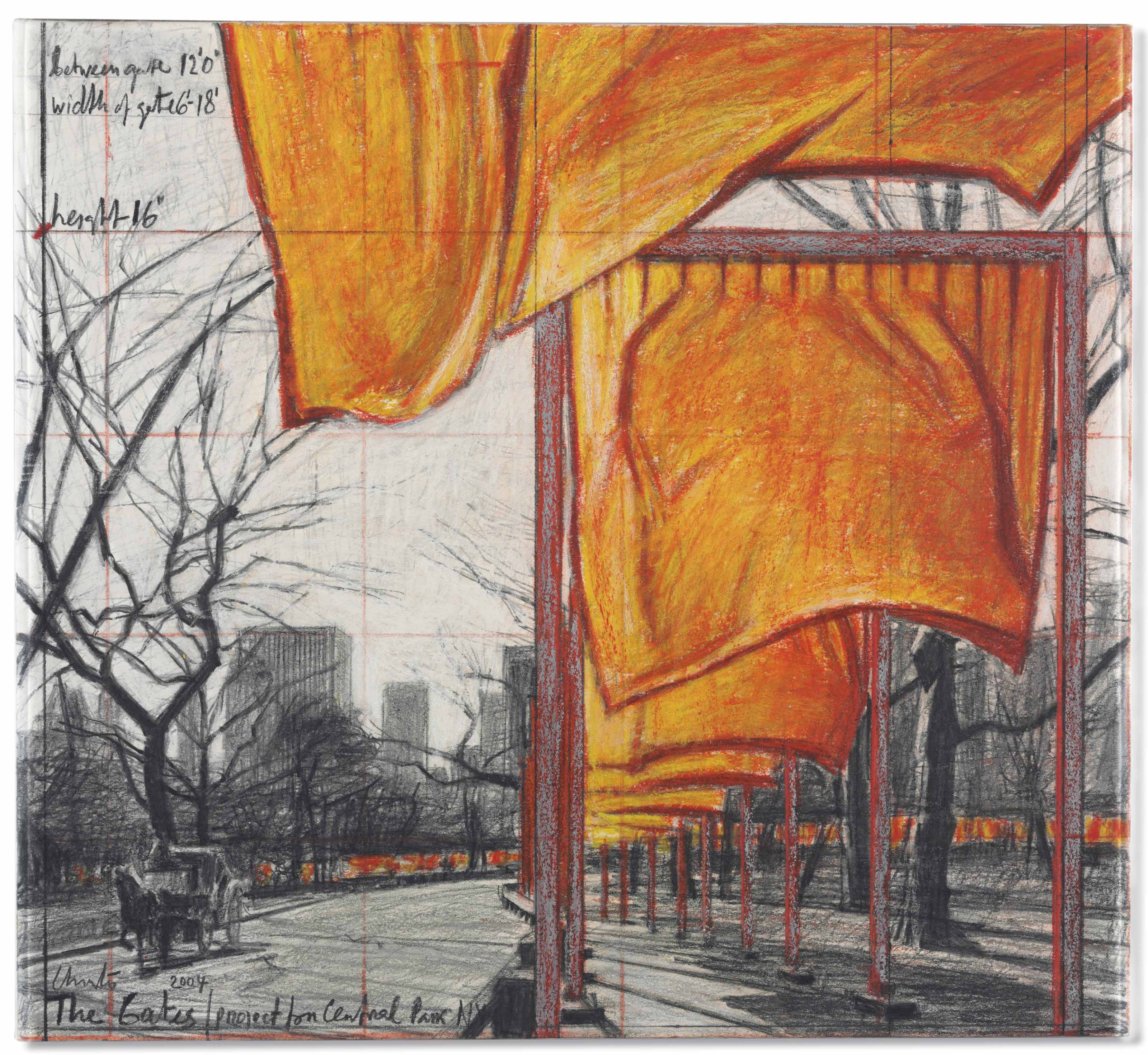 Christo (B. 1935) , The Gates, Project for Central Park, New York City