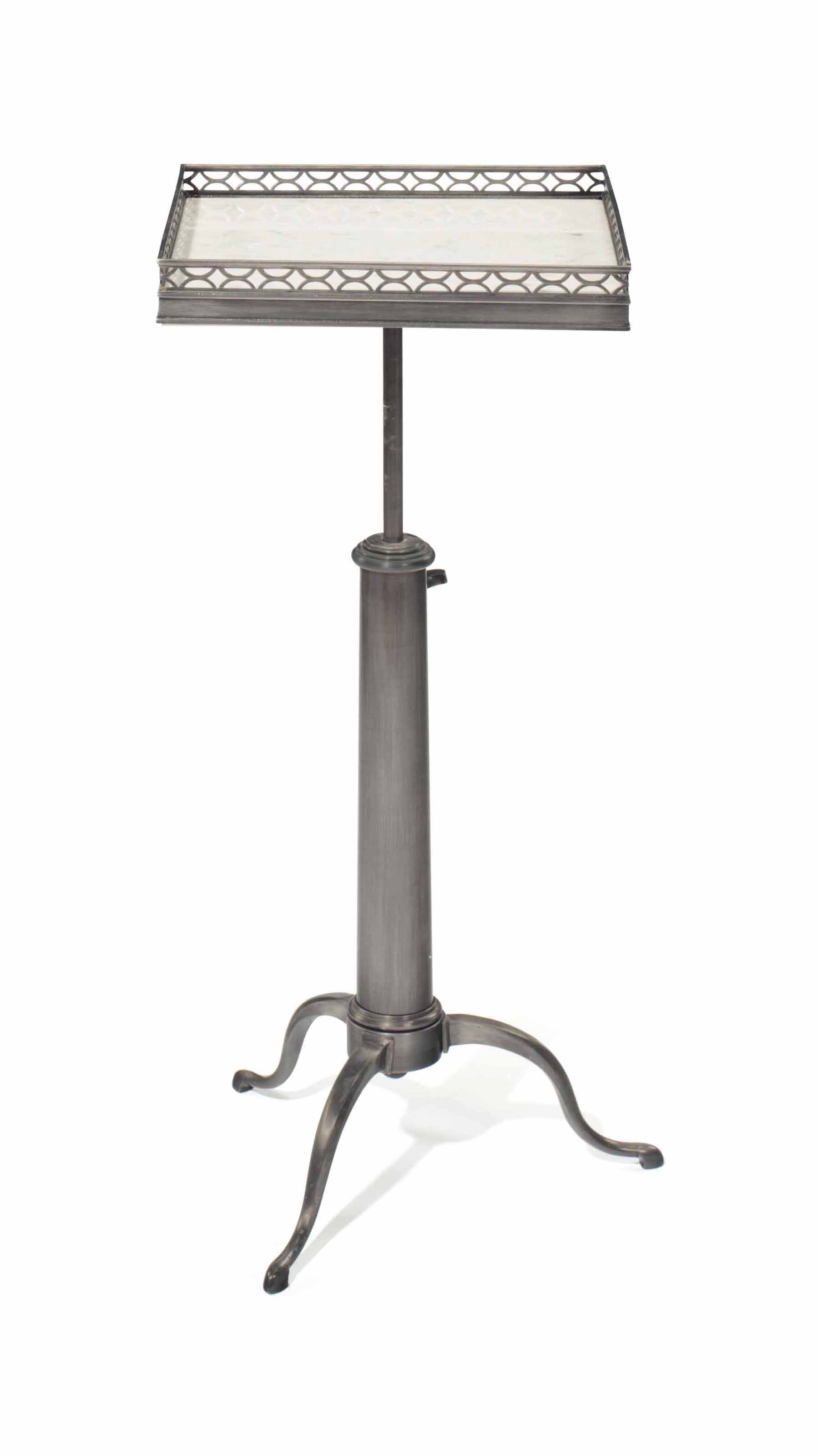 A Brushed Metal Telescoping Table Supplied By Maison Meilleur Paris 20th Century 20th Century Low Table Christie S