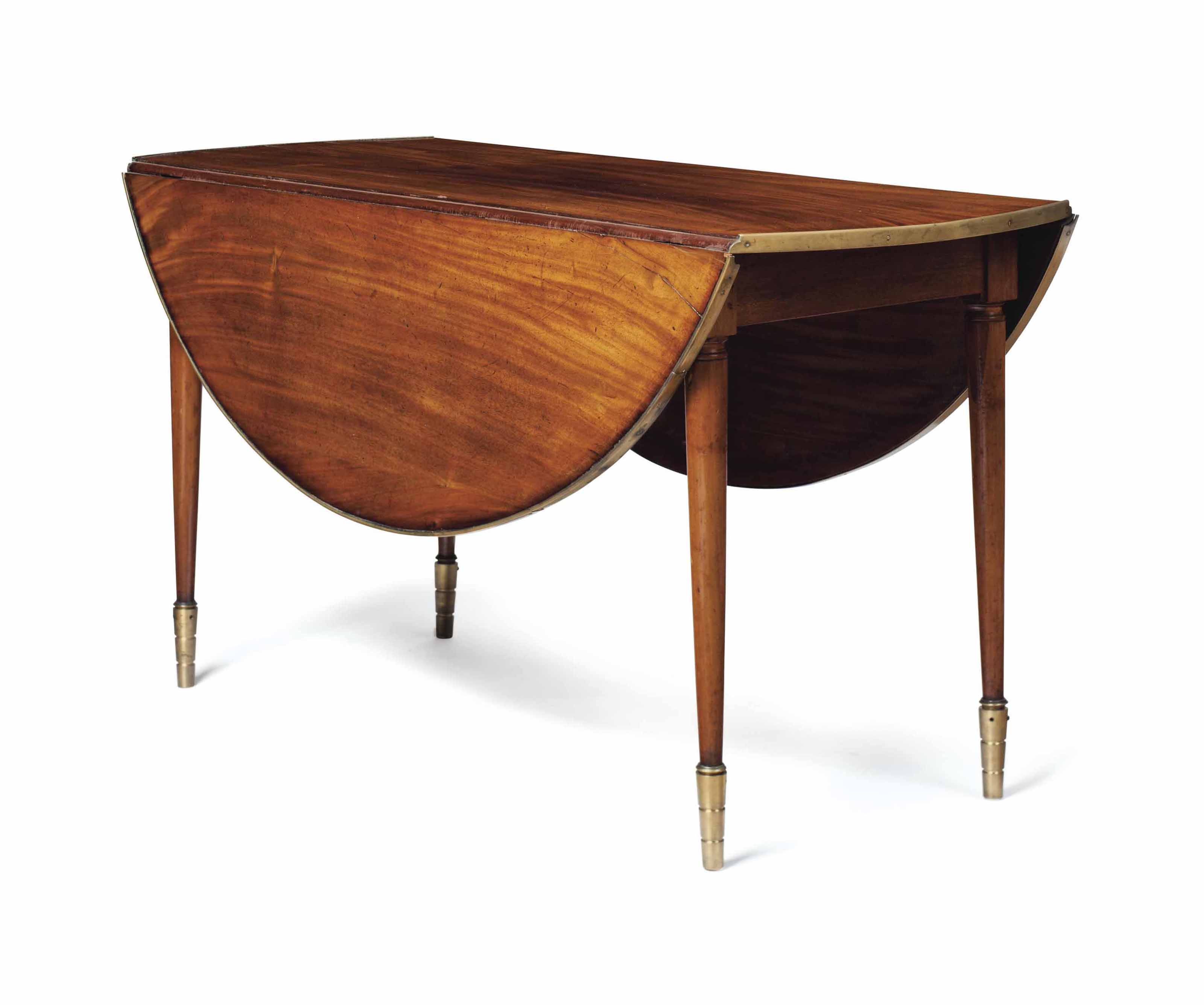 A Louis Xvi Brass Mounted Mahogany Dining Table Late 18th Early