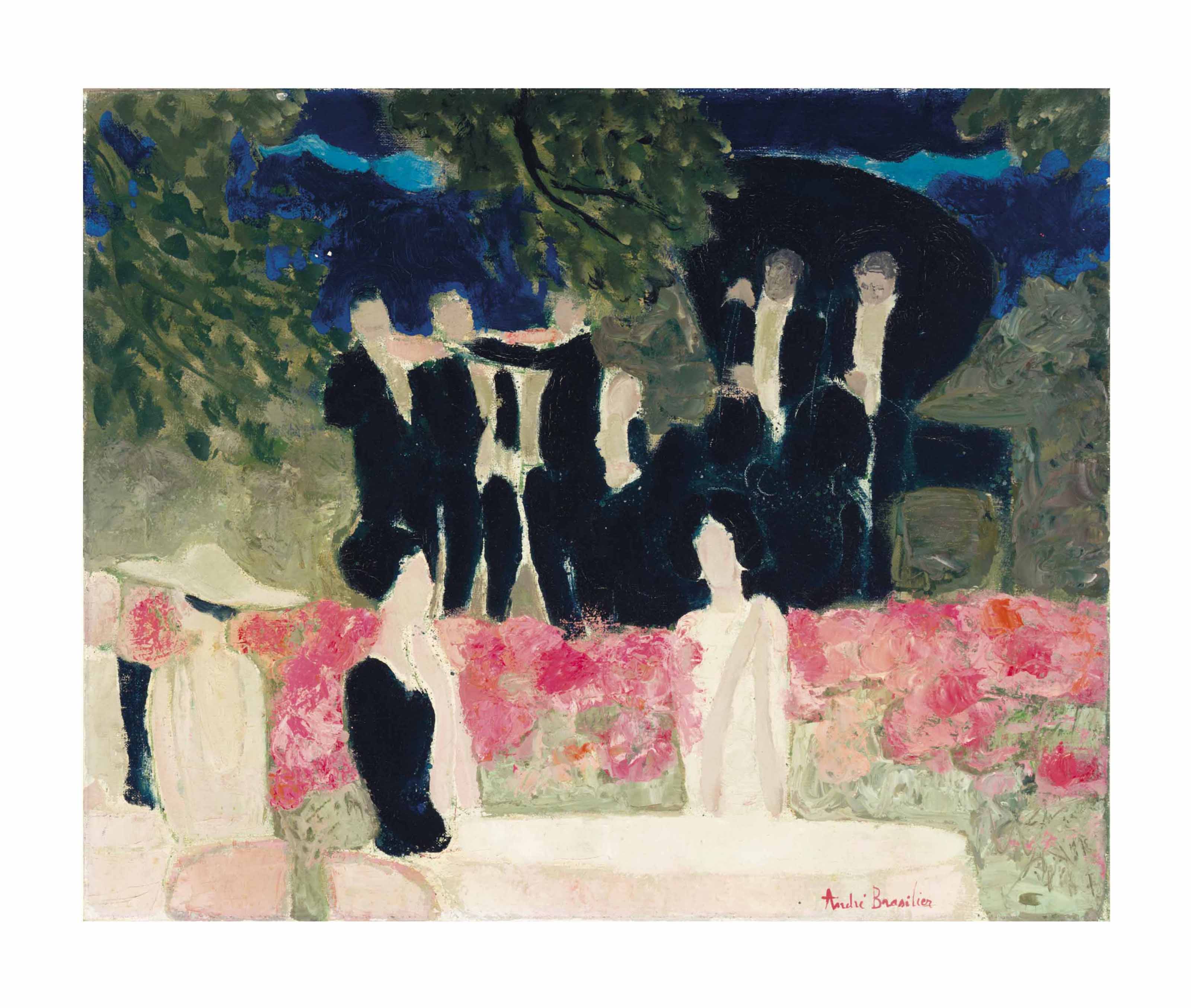 André Brasilier (French, b. 1929), Deux Chevaux le soir | Christie's